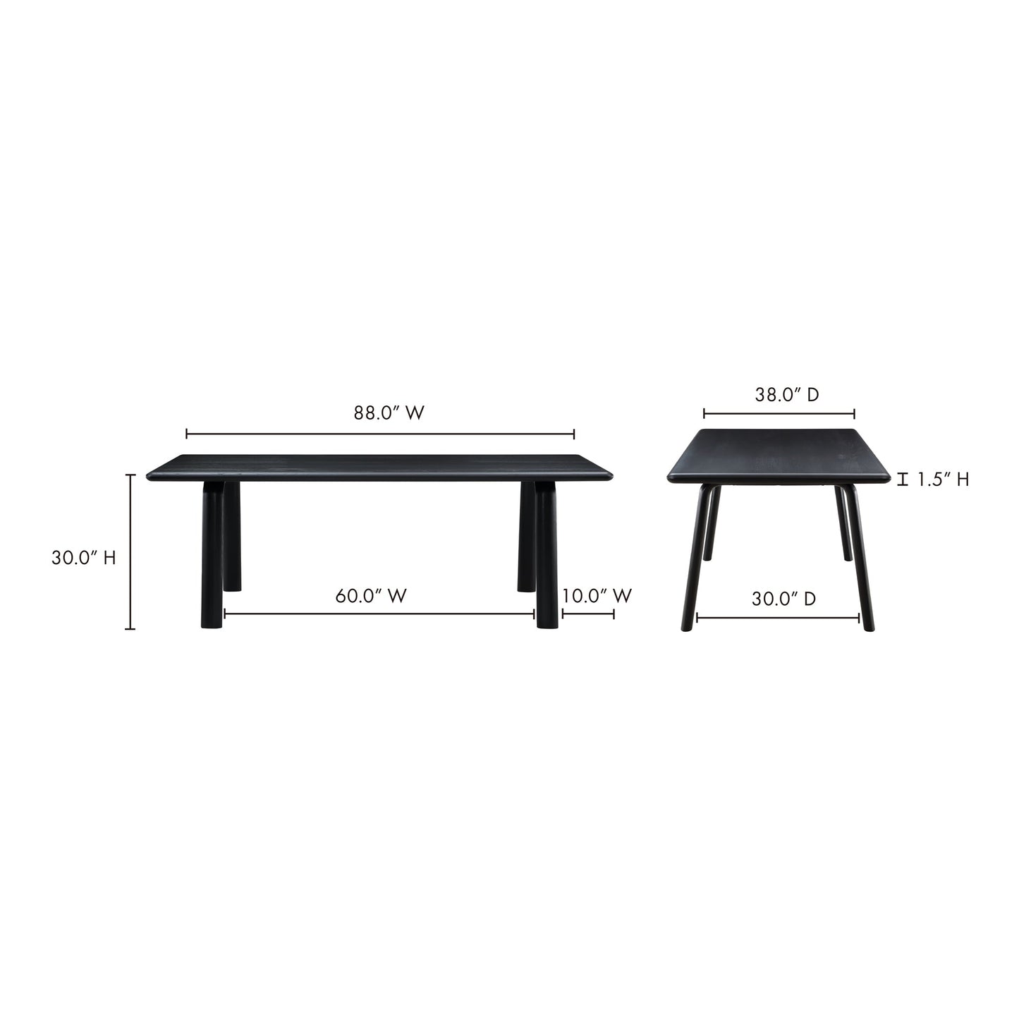 MALIBU DINING TABLE BLACK ASH-6