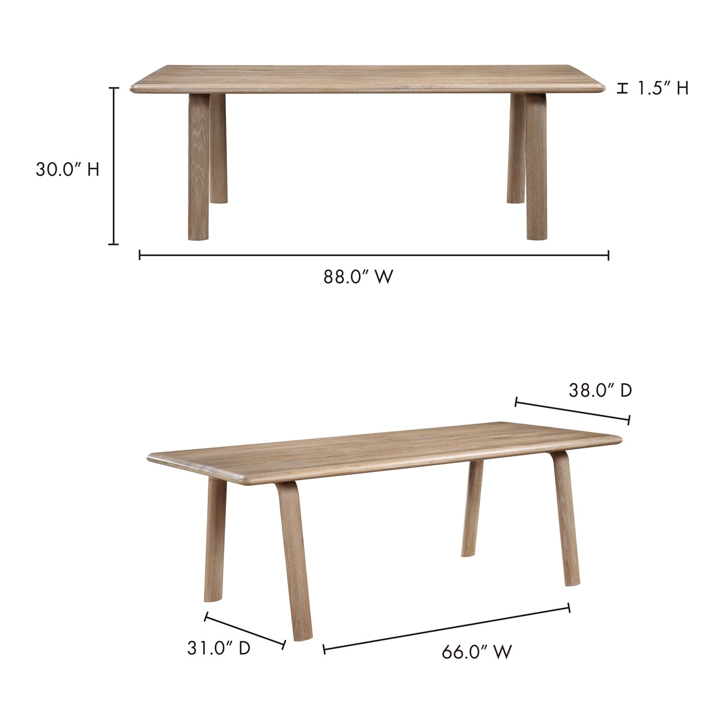 MALIBU DINING TABLE WHITE OAK-9