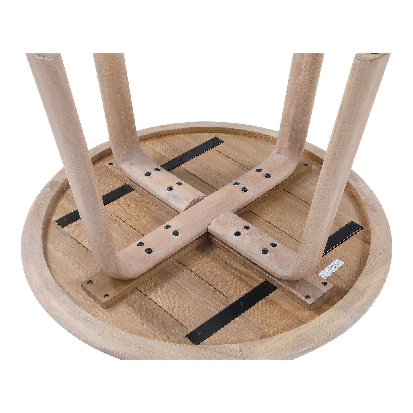 MALIBU ROUND DINING TABLE  WHITE OAK-4