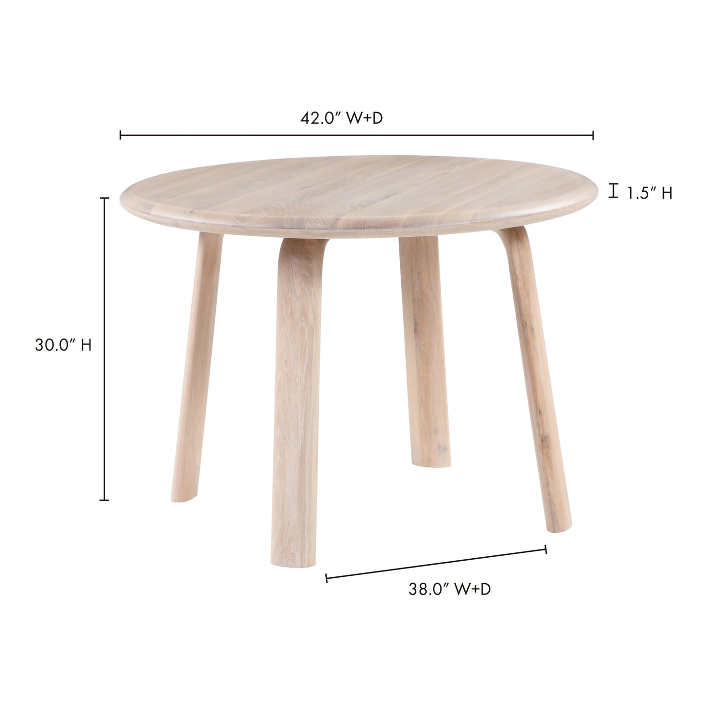 MALIBU ROUND DINING TABLE  WHITE OAK-8