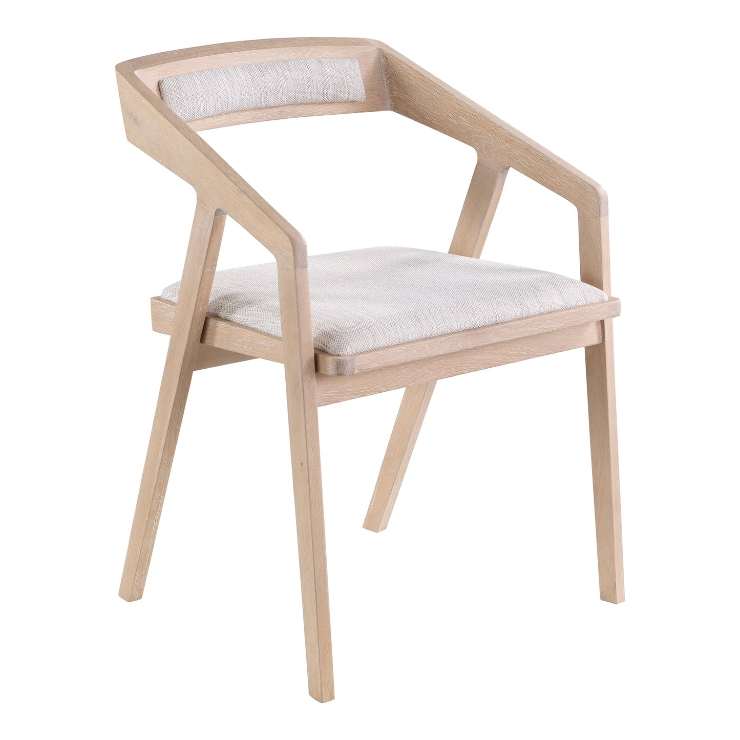 PADMA OAK ARM CHAIR LIGHT GREY-1