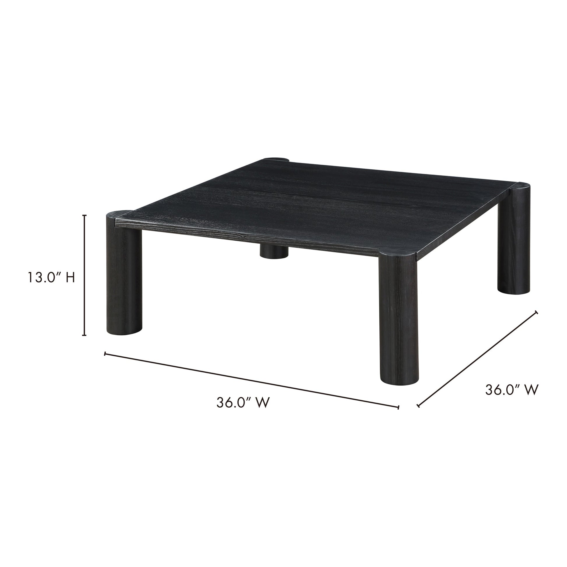 POST COFFEE TABLE BLACK OAK-14