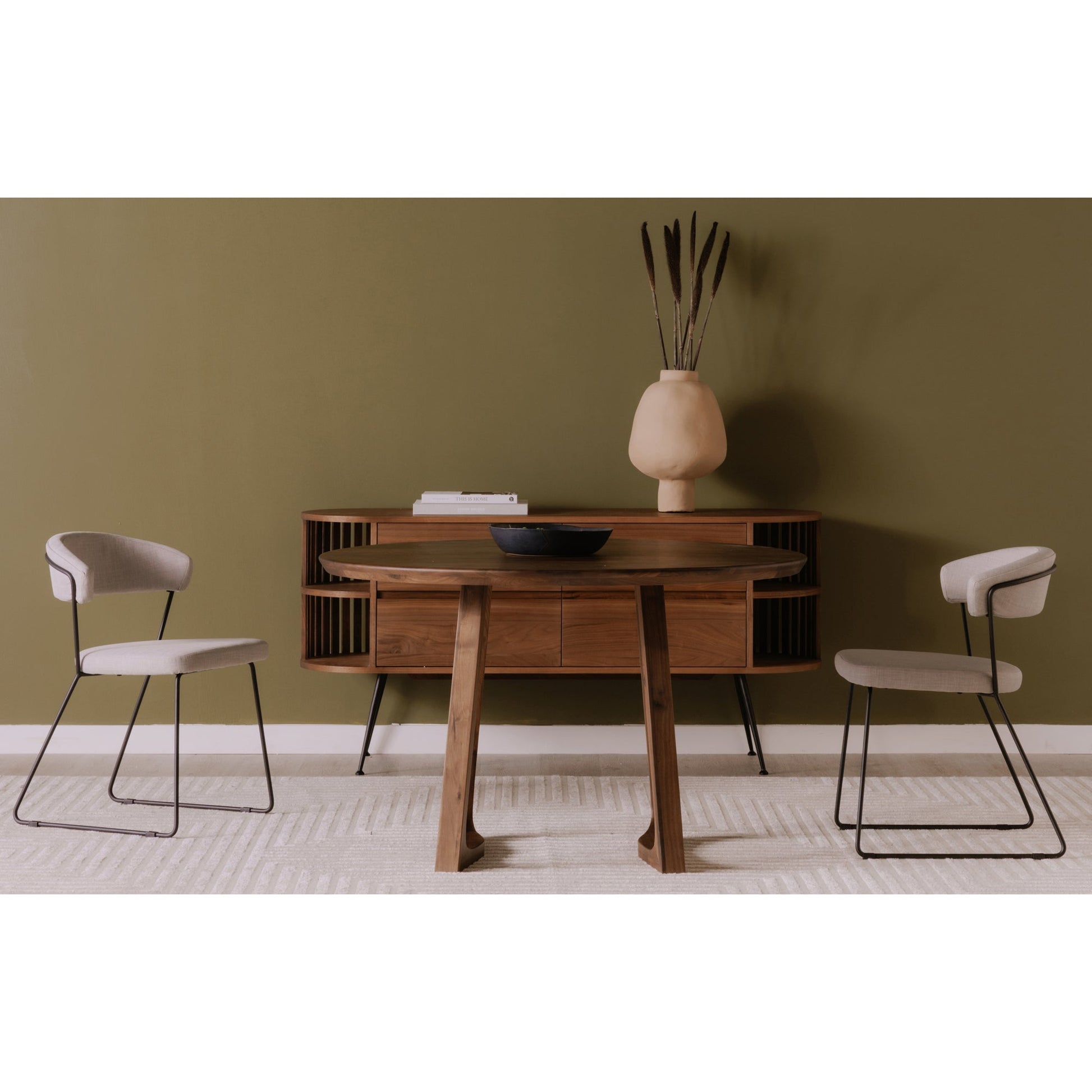 SILAS ROUND DINING TABLE WALNUT-6