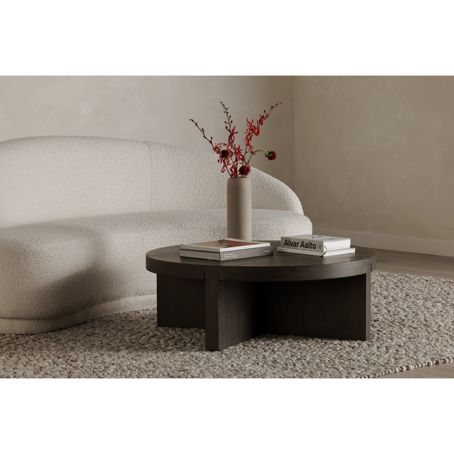 FOLKE ROUND COFFEE TABLE DARK BROWN-6