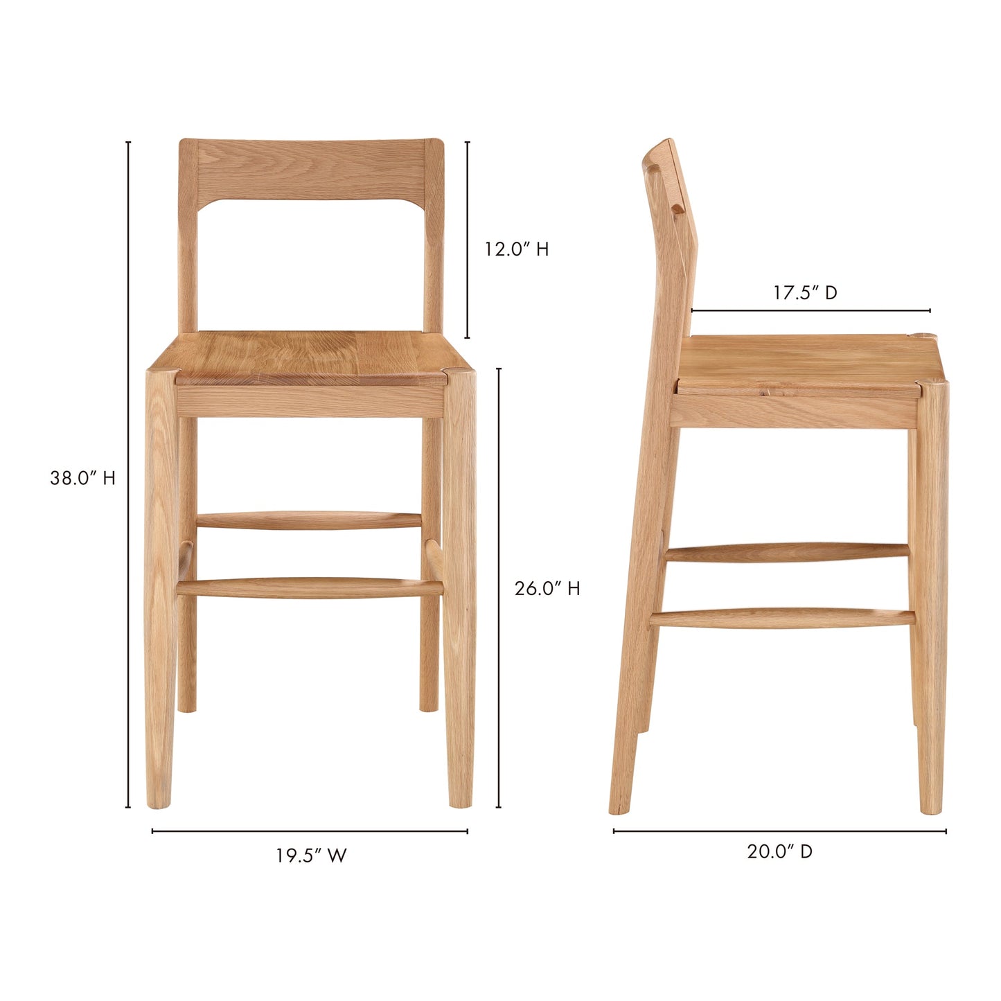 OWING COUNTER STOOL OAK-8