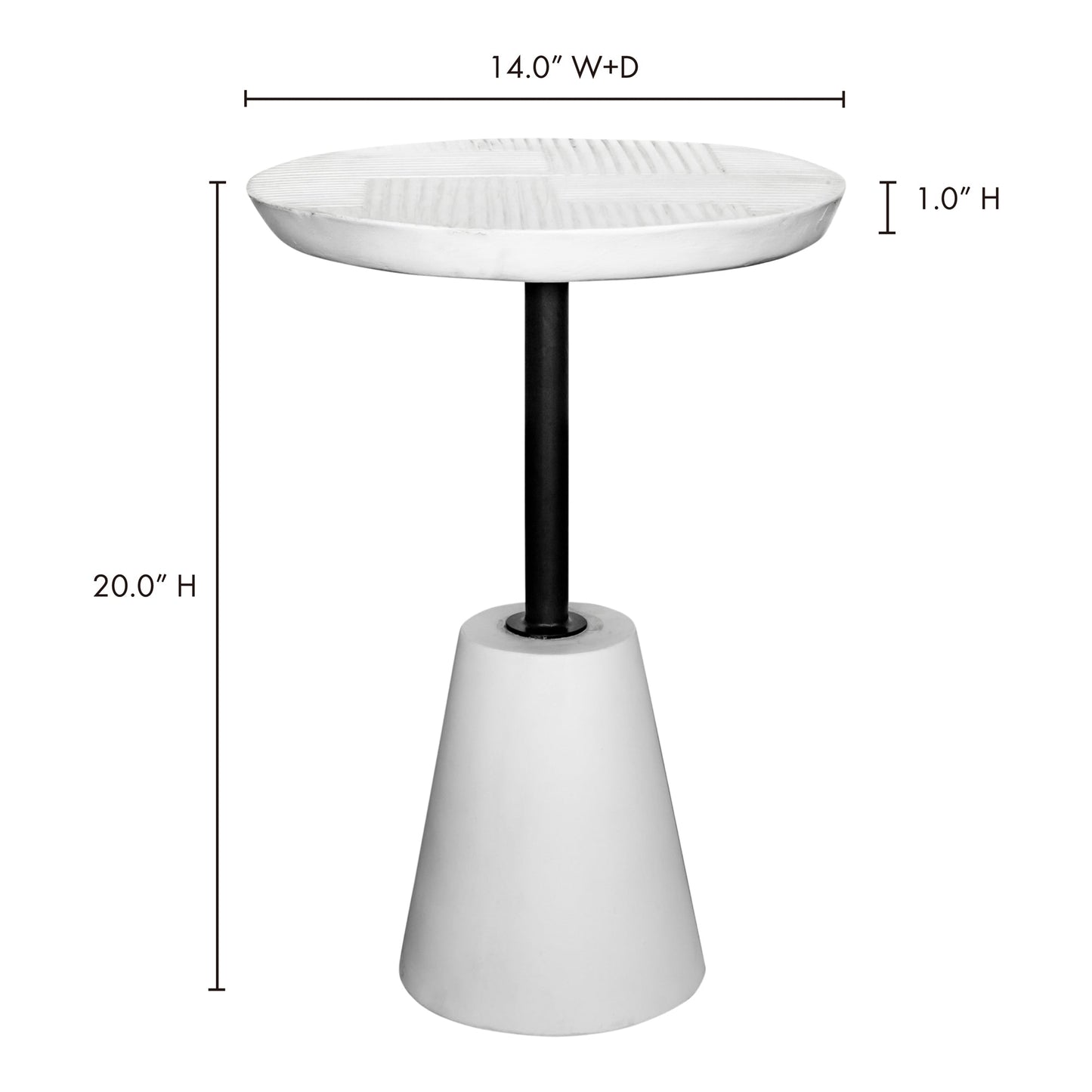 FOUNDATION OUTDOOR ACCENT TABLE WHITE-5