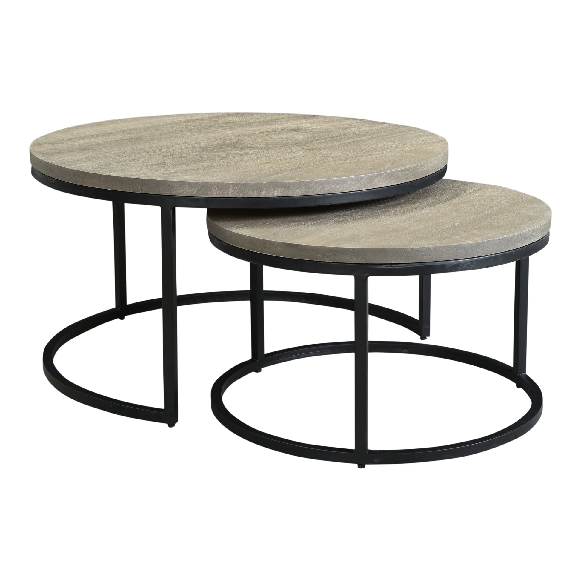 DREY ROUND NESTING COFFEE TABLES SET OF 2-2