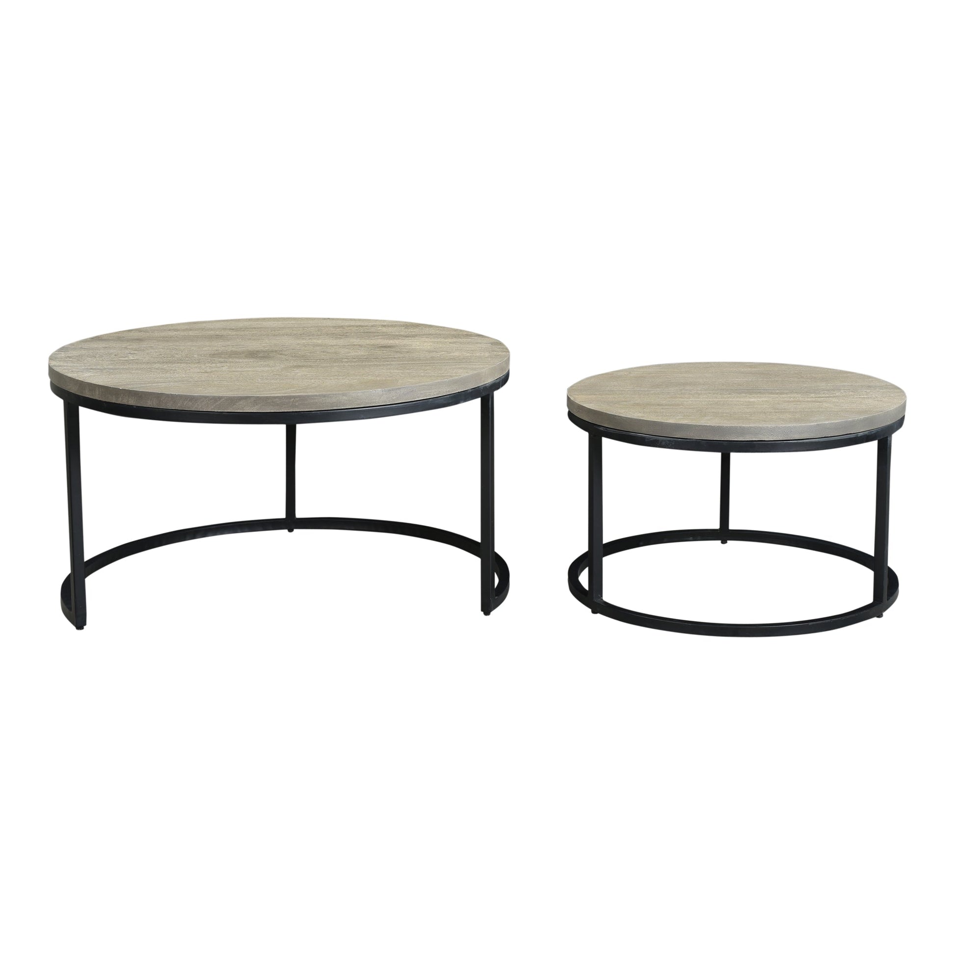 DREY ROUND NESTING COFFEE TABLES SET OF 2-3