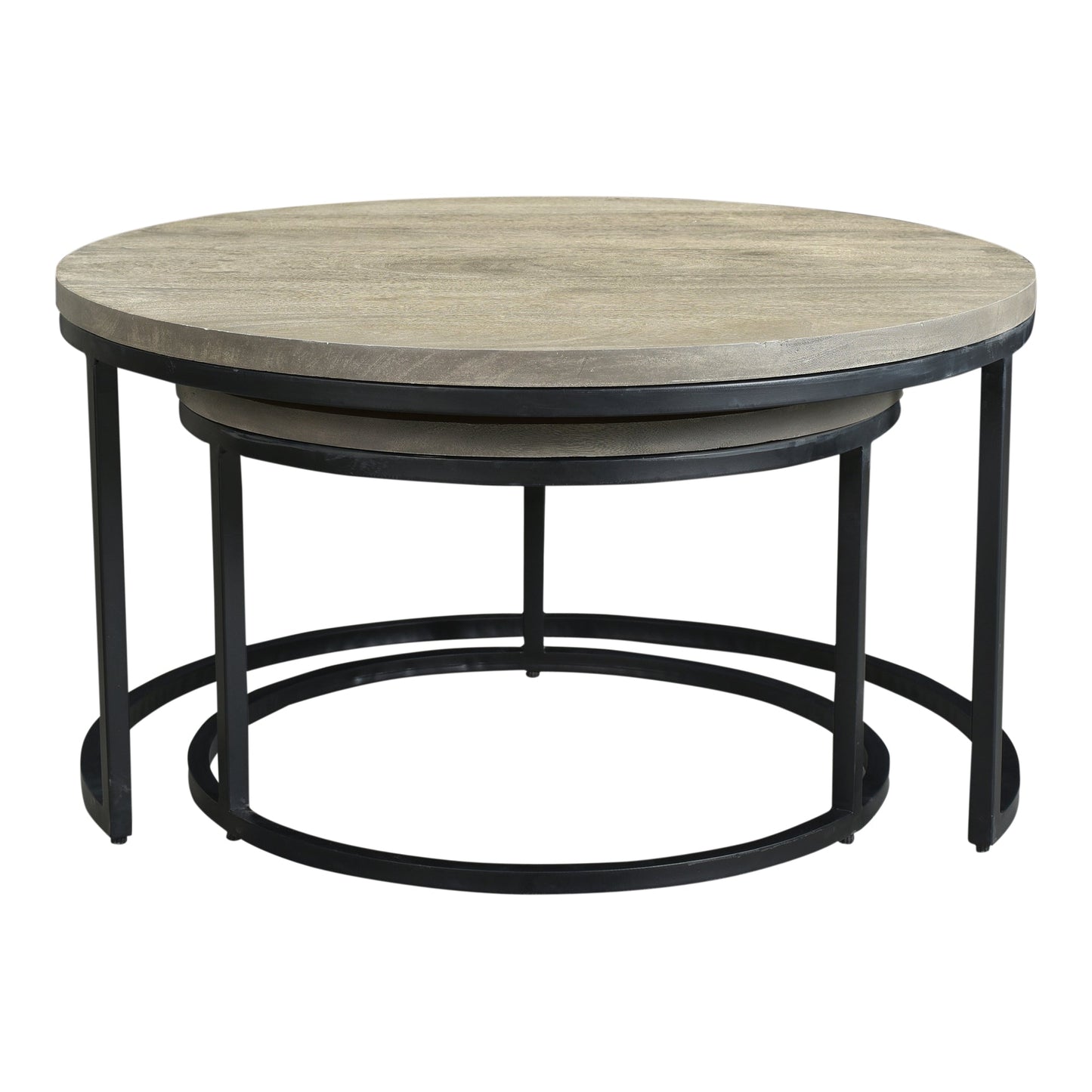 DREY ROUND NESTING COFFEE TABLES SET OF 2-0