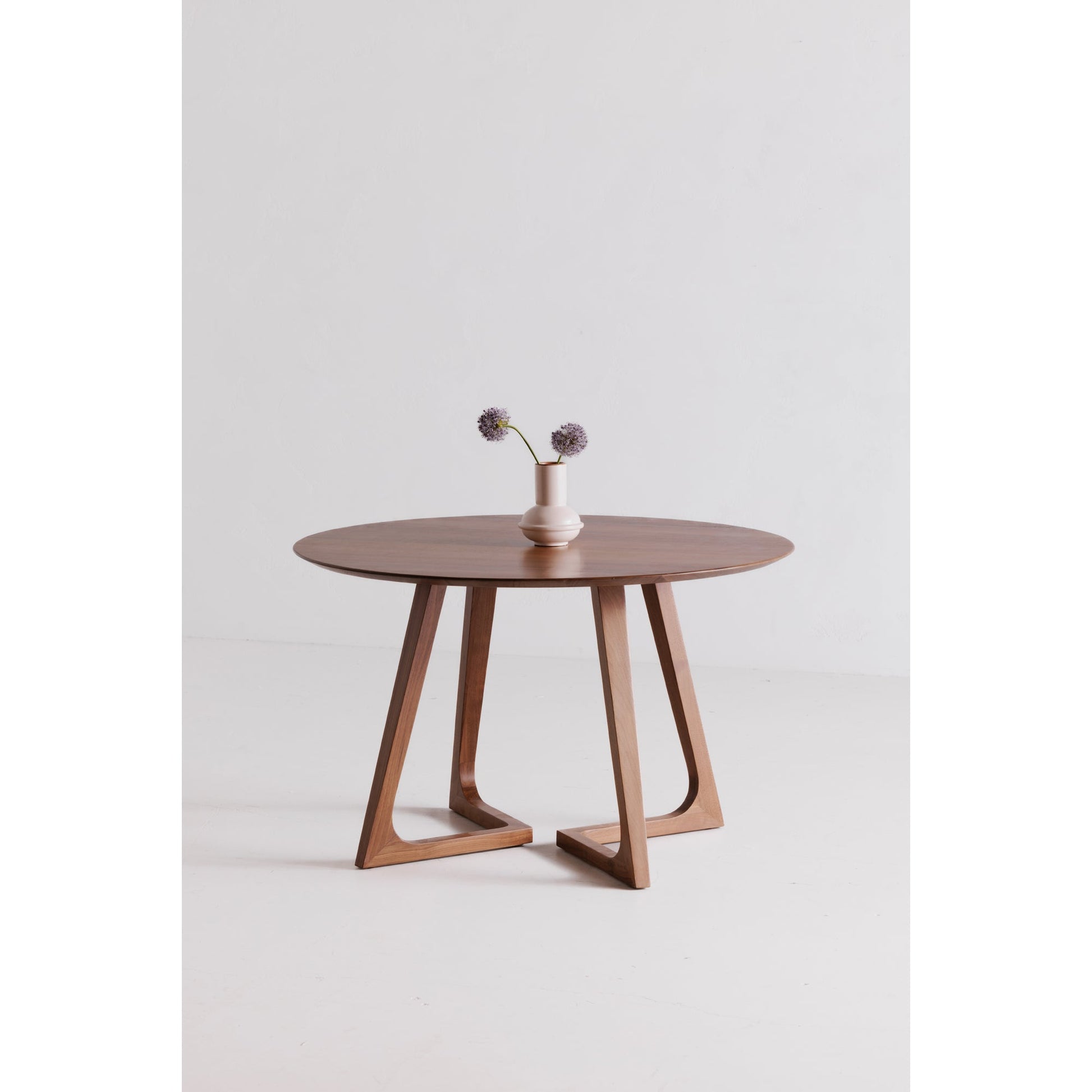 GODENZA DINING TABLE ROUND WALNUT-7