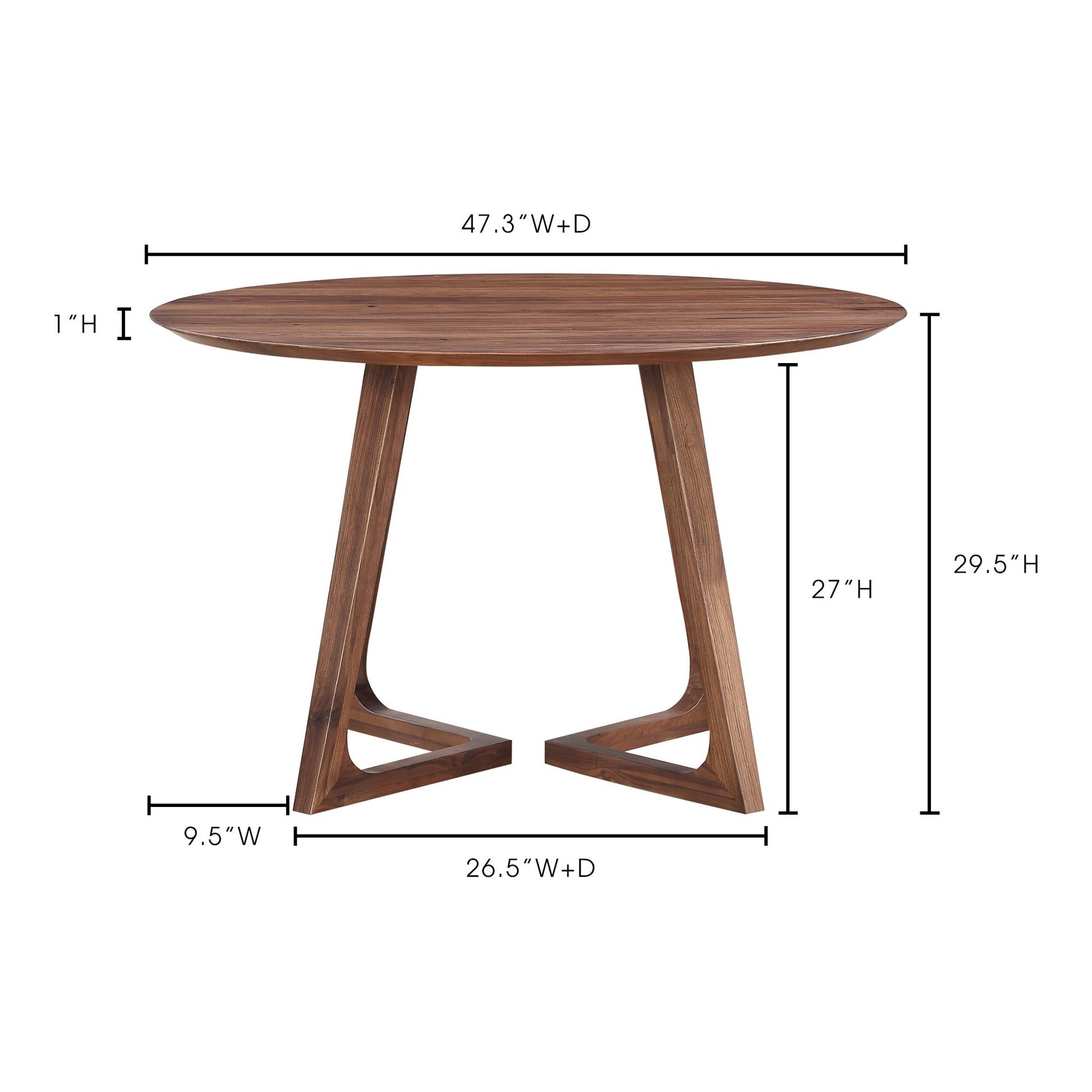 GODENZA DINING TABLE ROUND WALNUT-10