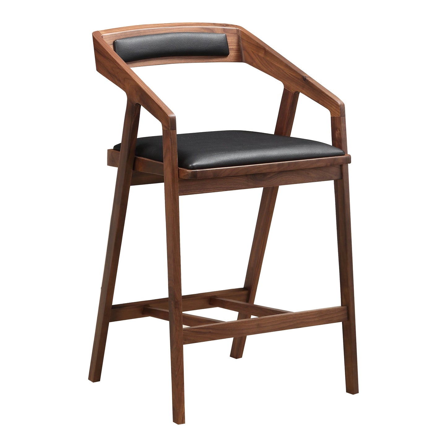 PADMA COUNTER STOOL BLACK VEGAN LEATHER-1