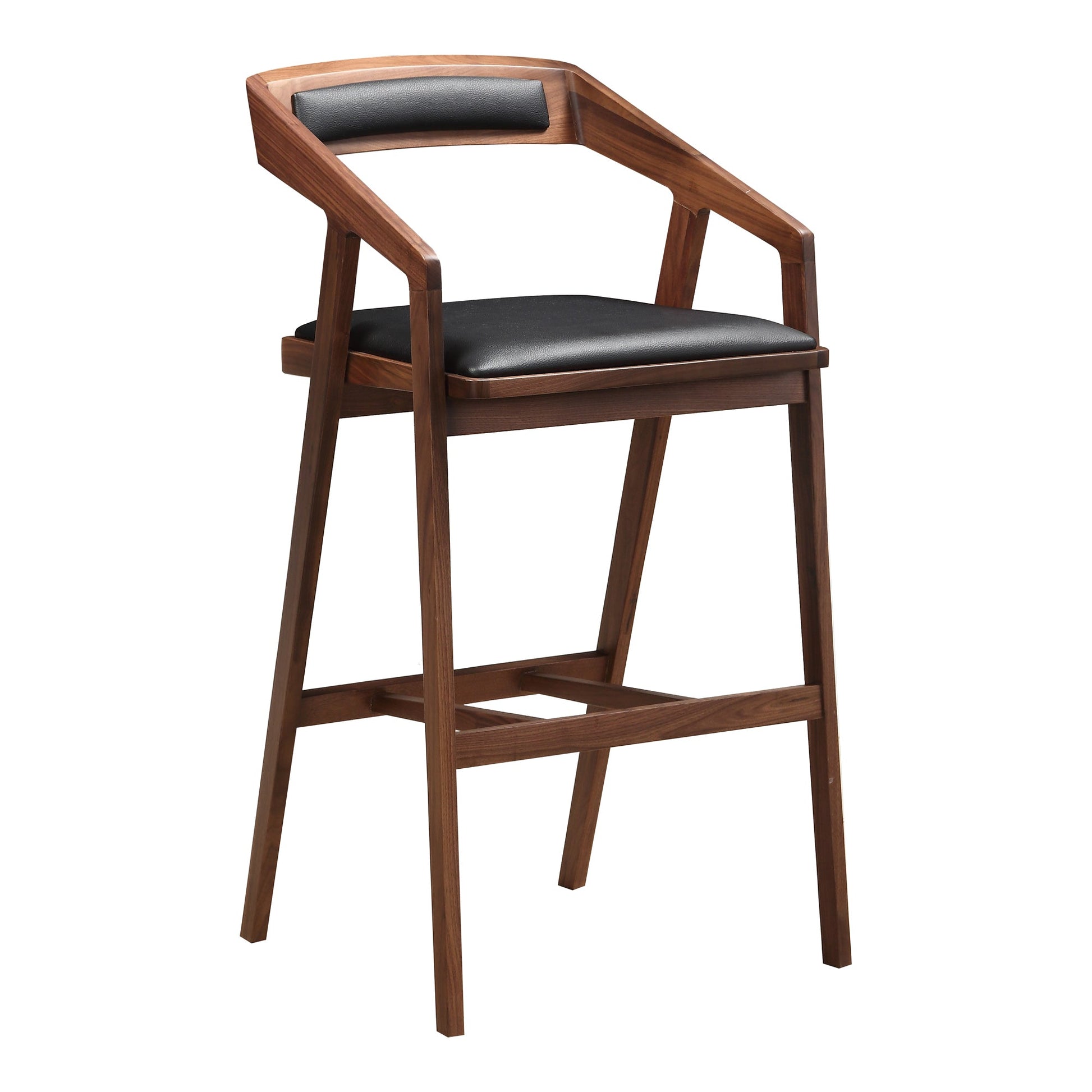 PADMA BARSTOOL BLACK VEGAN LEATHER-1