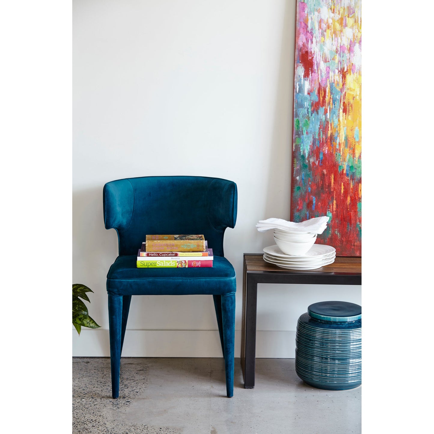 JENNAYA DINING CHAIR TEAL-4