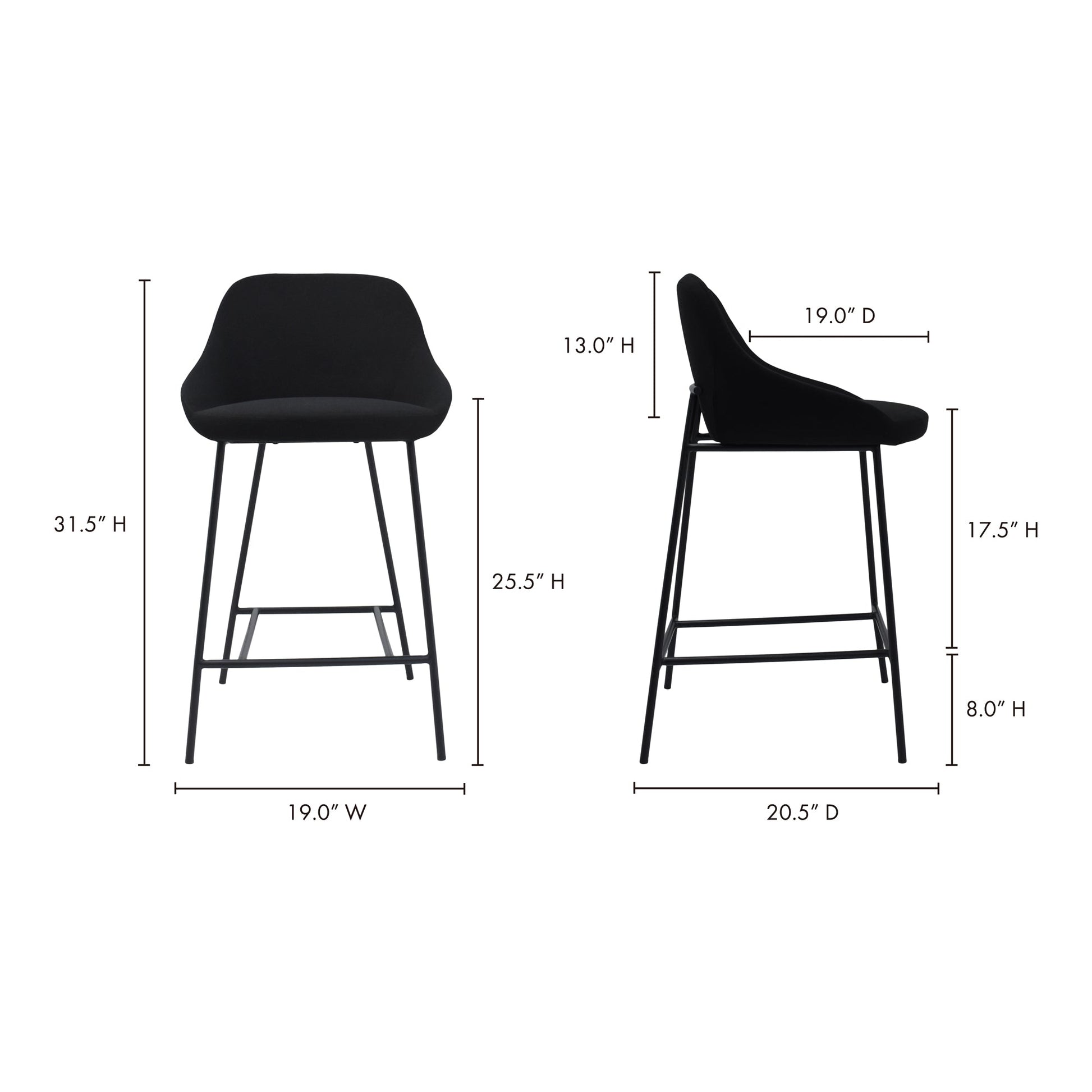 SHELBY COUNTER STOOL BLACK-9