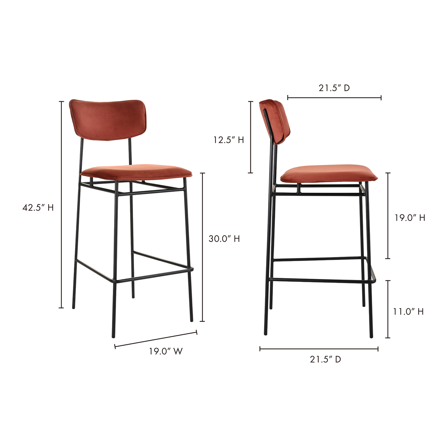 SAILOR BAR STOOL AMBER-5