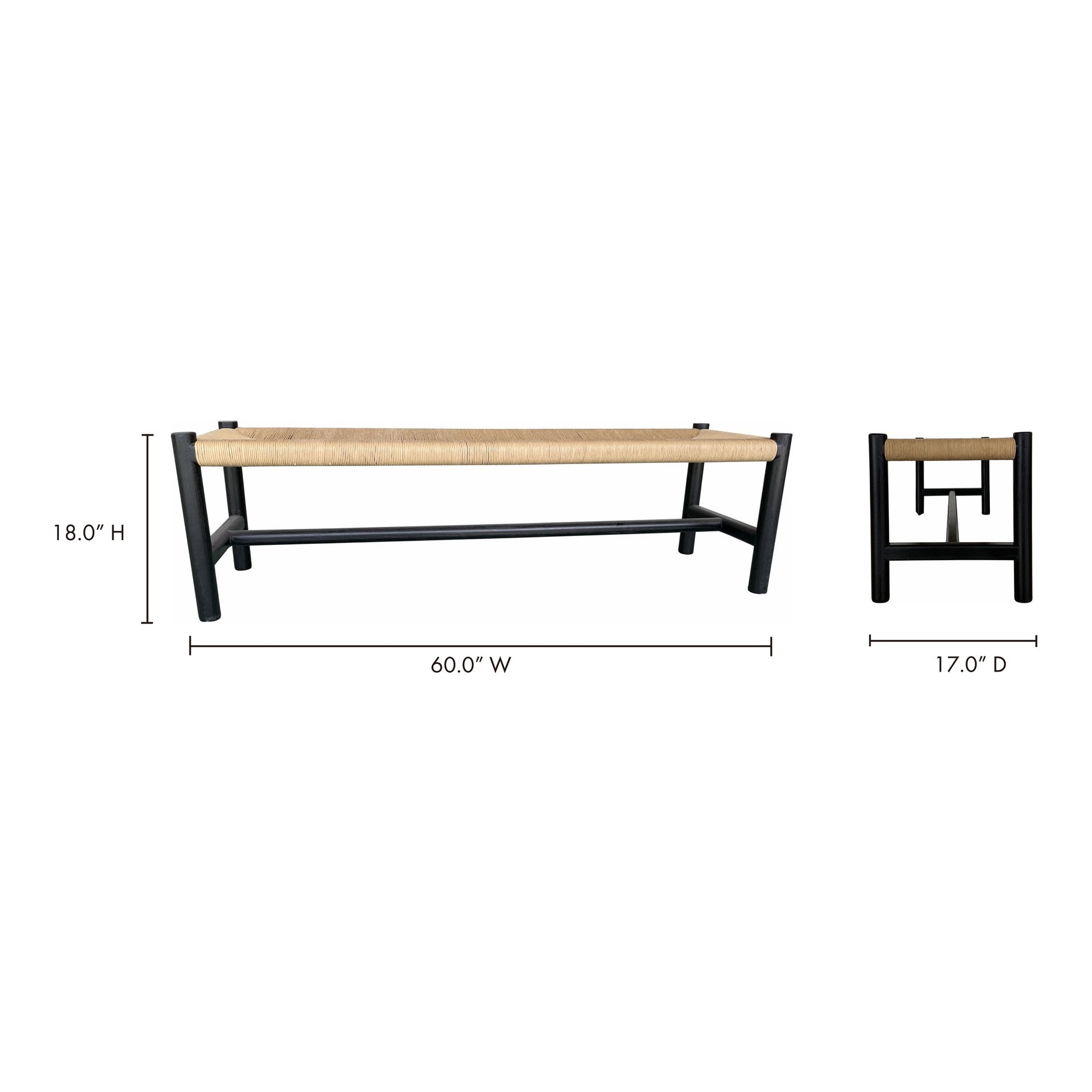 HAWTHORN BENCH LARGE BLACK-9