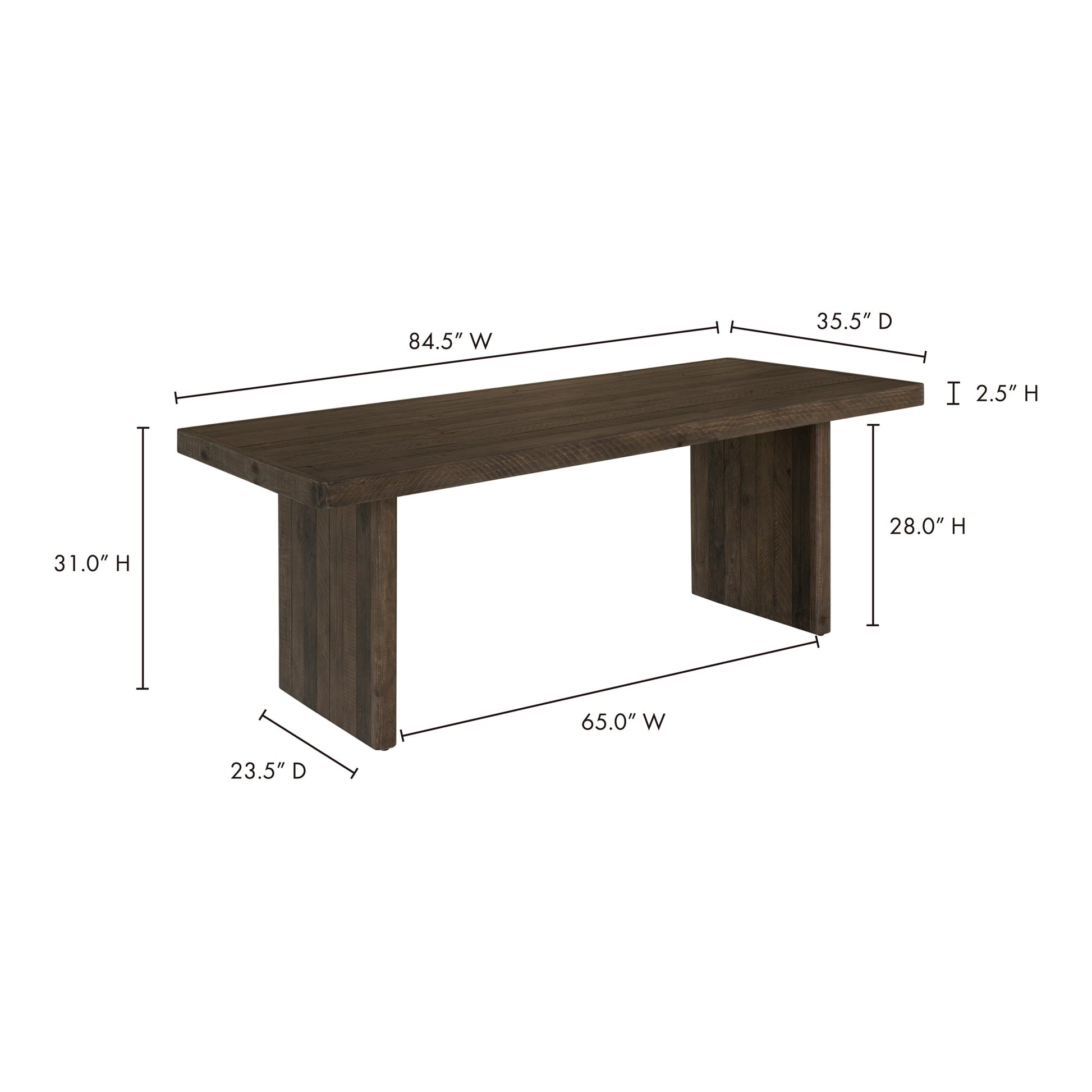 MONTEREY DINING TABLE AGED BROWN-8