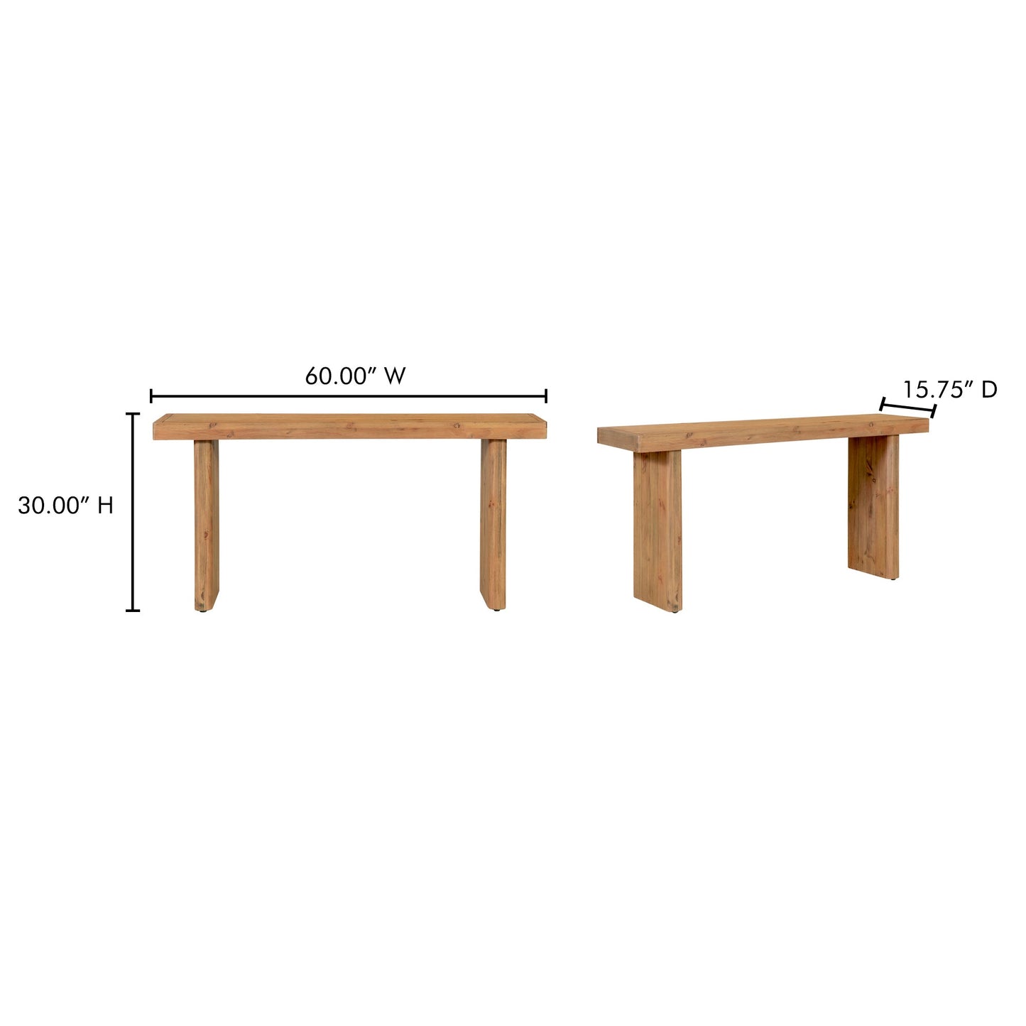 MONTEREY CONSOLE TABLE RUSTIC BLONDE-8