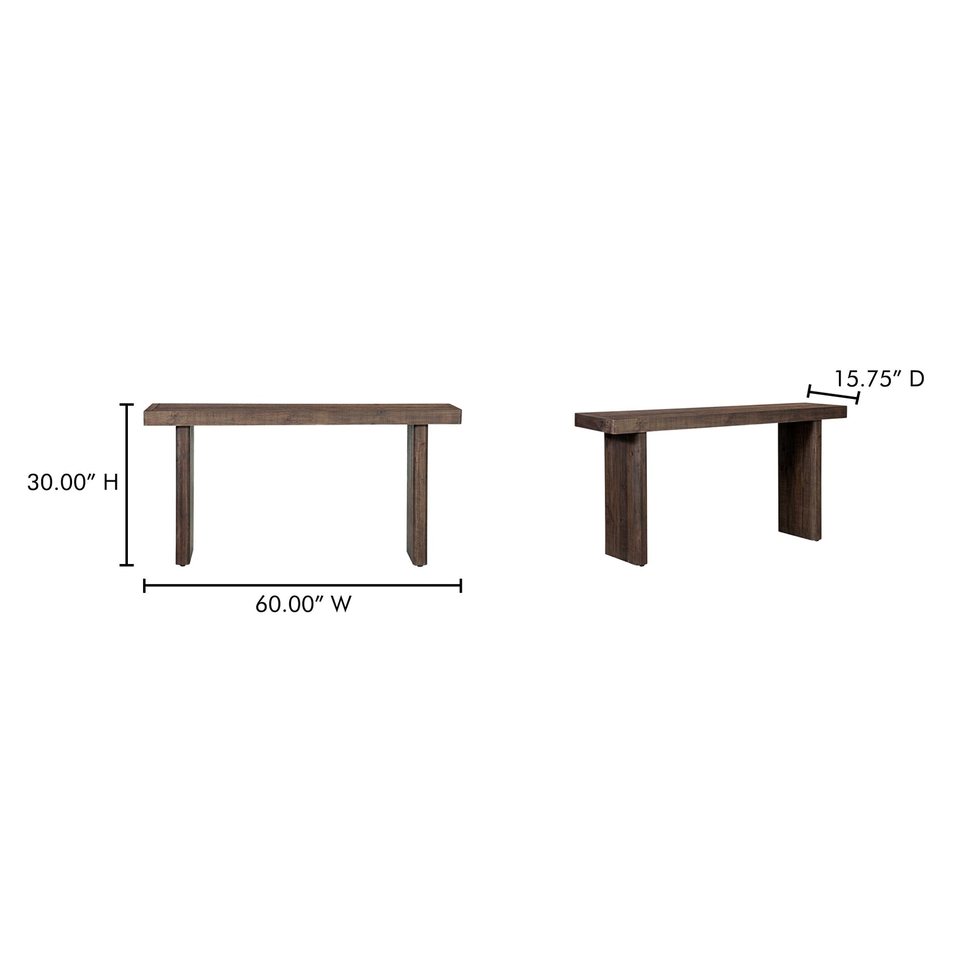 MONTEREY CONSOLE TABLE AGED BROWN-8