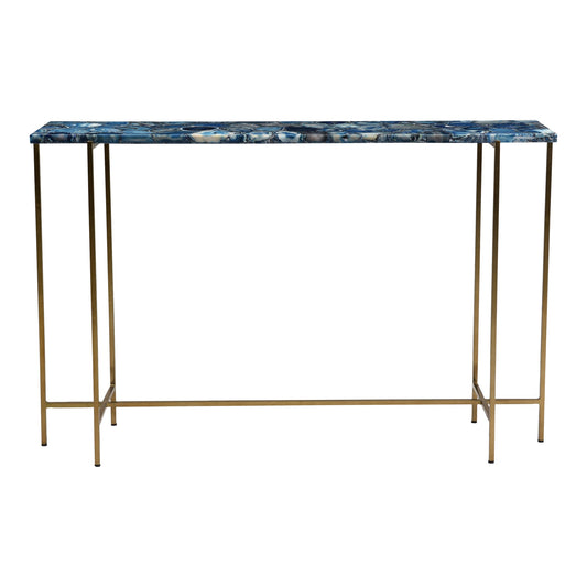 *BLUE AGATE CONSOLE TABLE-0