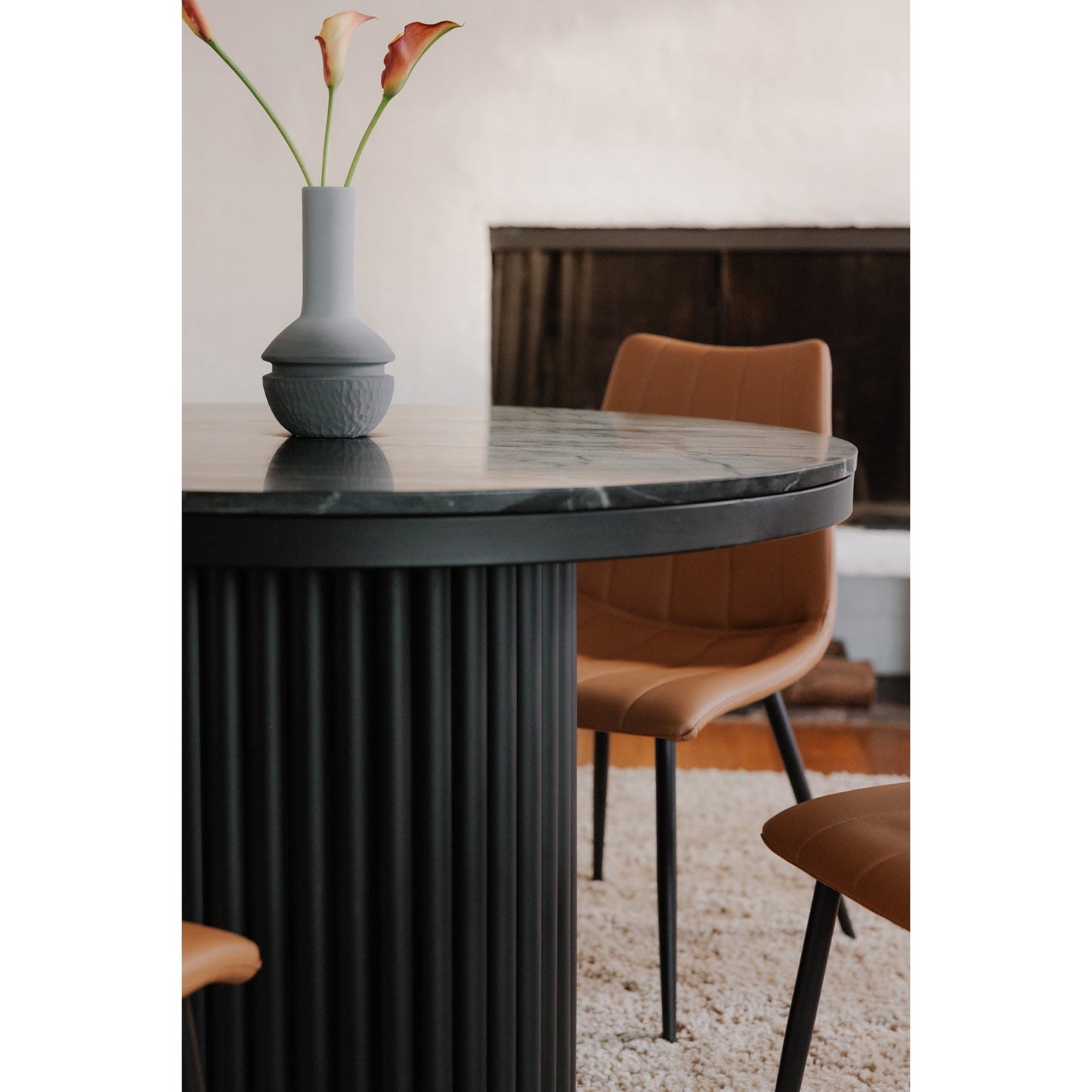 TOWER DINING TABLE BLACK MARBLE-5