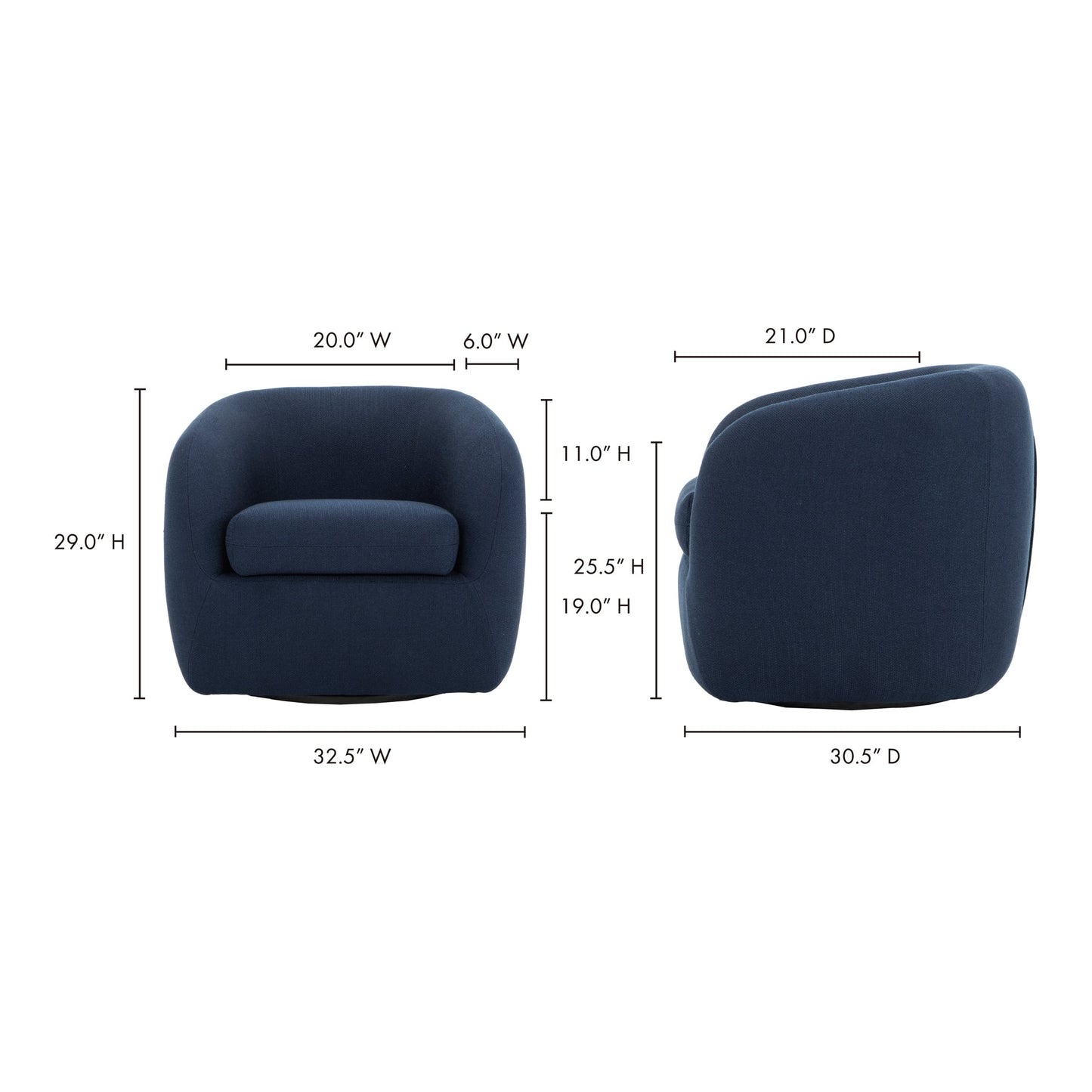 MAURICE SWIVEL CHAIR MIDNIGHT BLUE-10