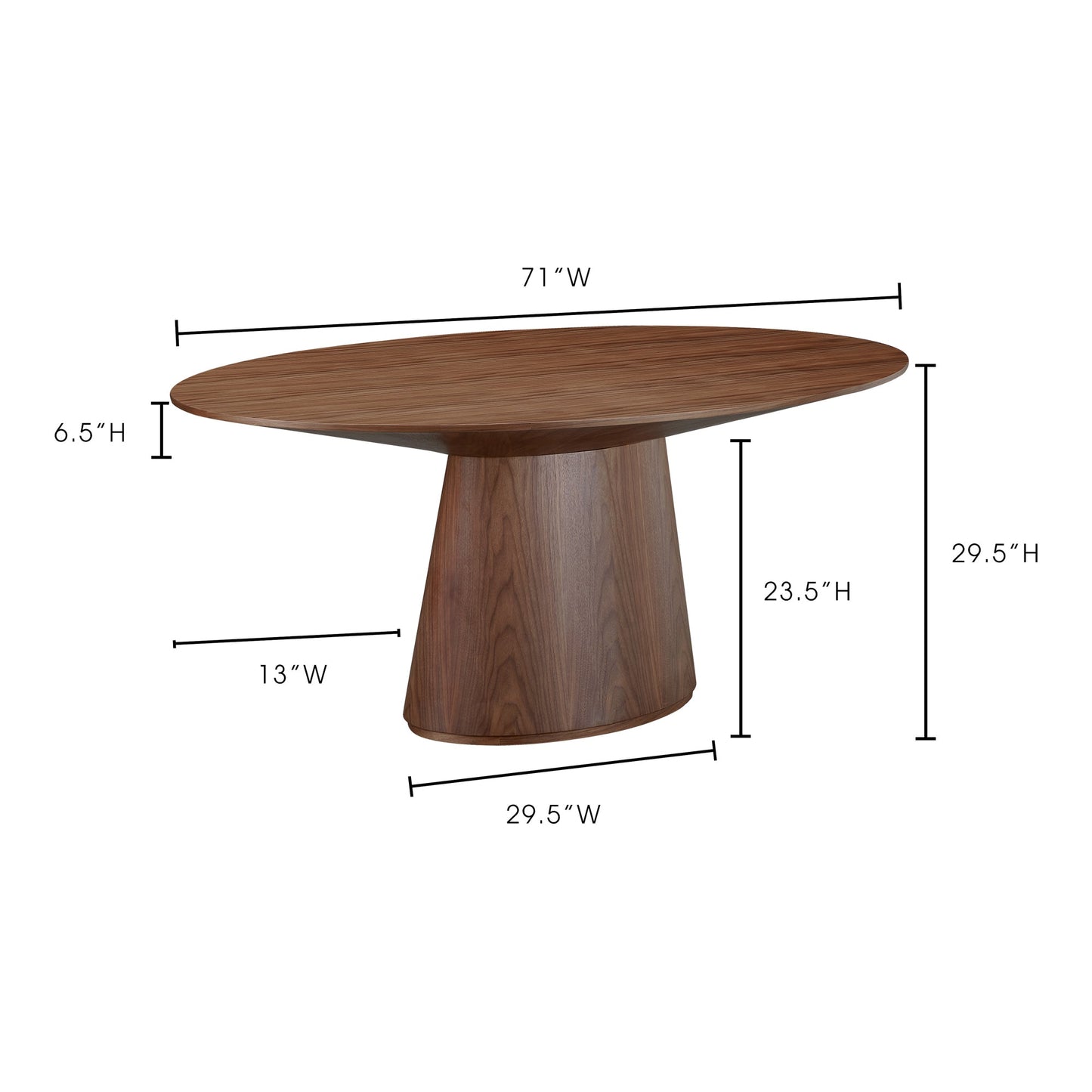 OTAGO OVAL DINING TABLE WALNUT-4