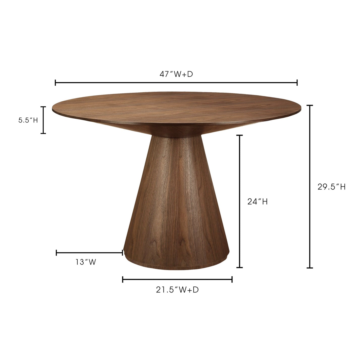 OTAGO DINING TABLE ROUND WALNUT-6