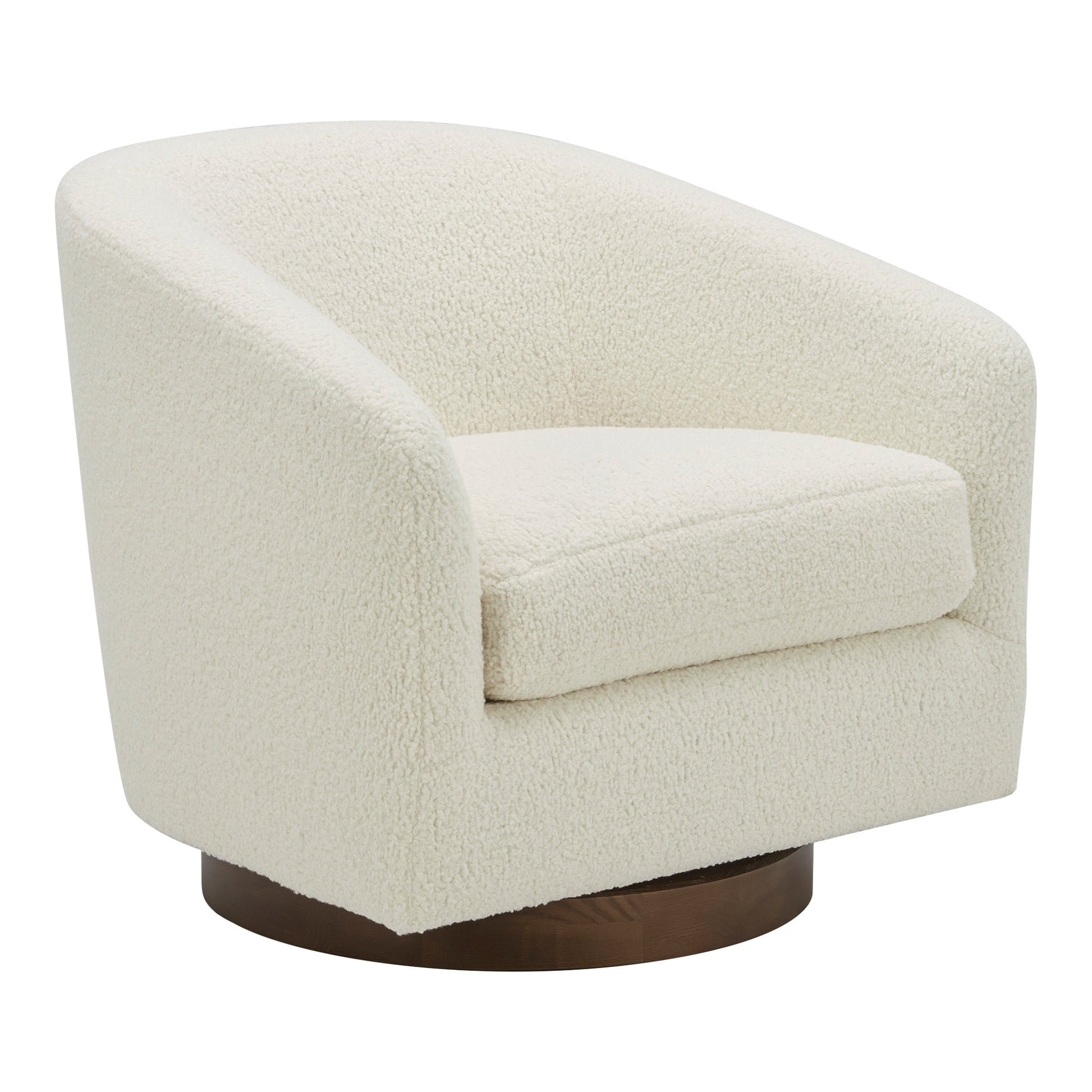 OSCY SWIVEL CHAIR VEGAN SHEARLING WHITE-1