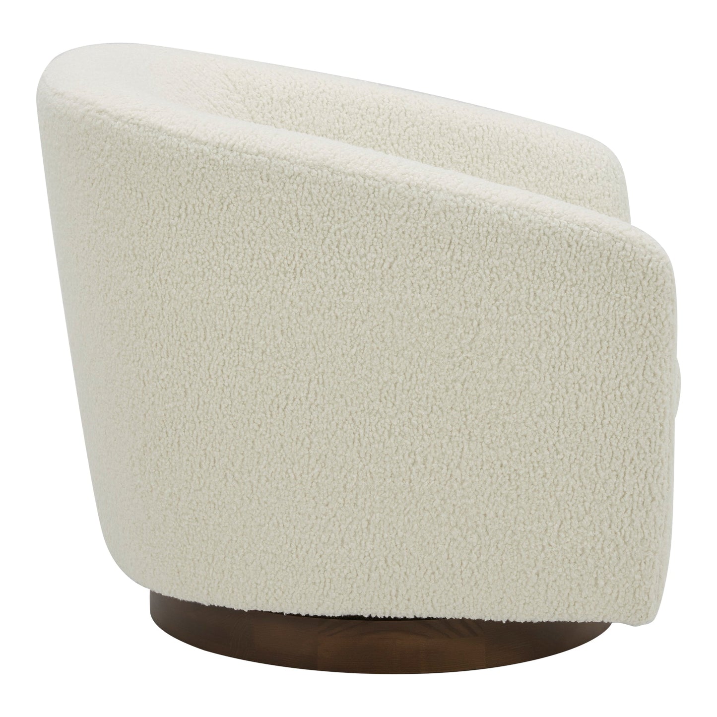 OSCY SWIVEL CHAIR VEGAN SHEARLING WHITE-2