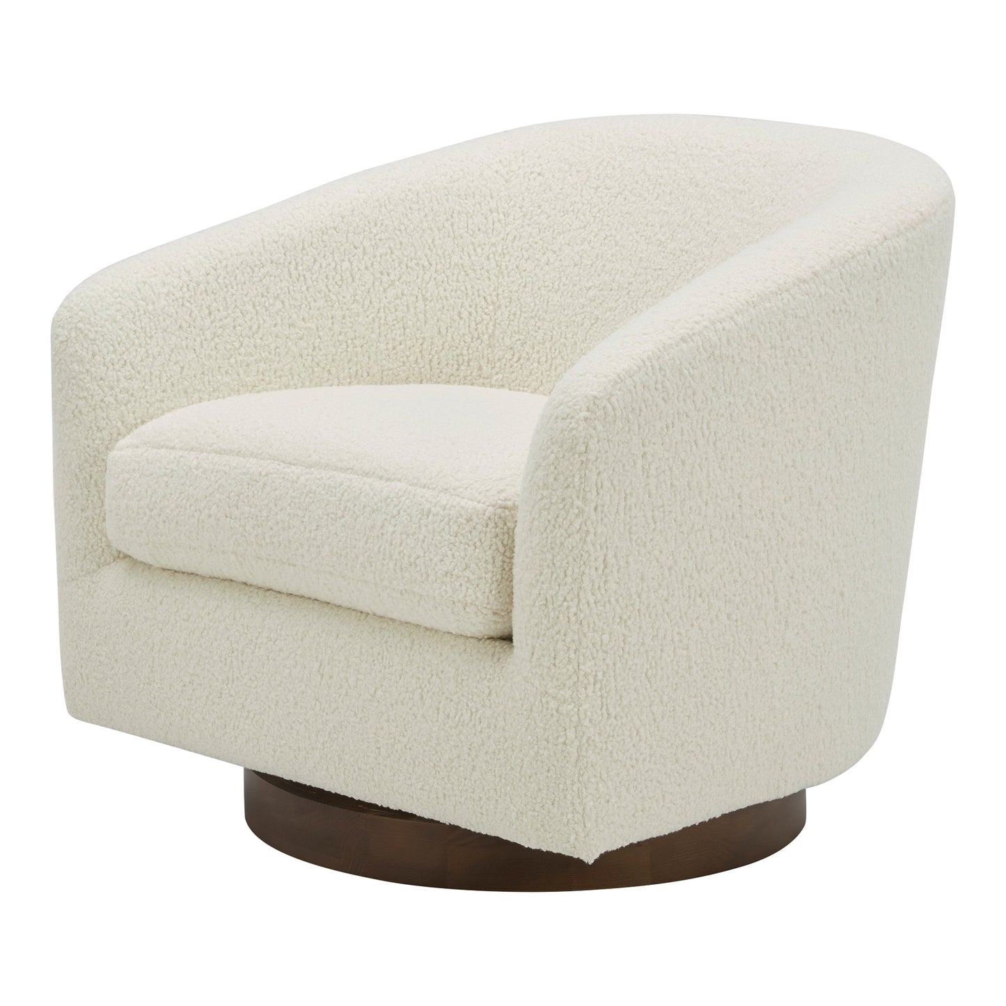 OSCY SWIVEL CHAIR VEGAN SHEARLING WHITE-4