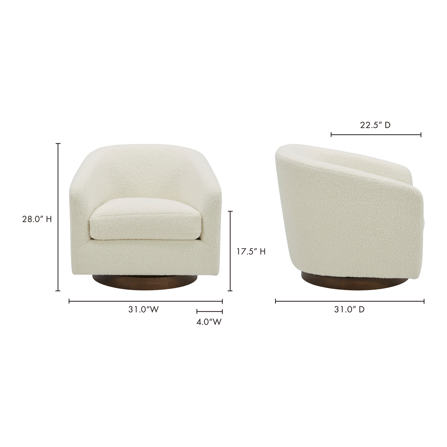 OSCY SWIVEL CHAIR VEGAN SHEARLING WHITE-13