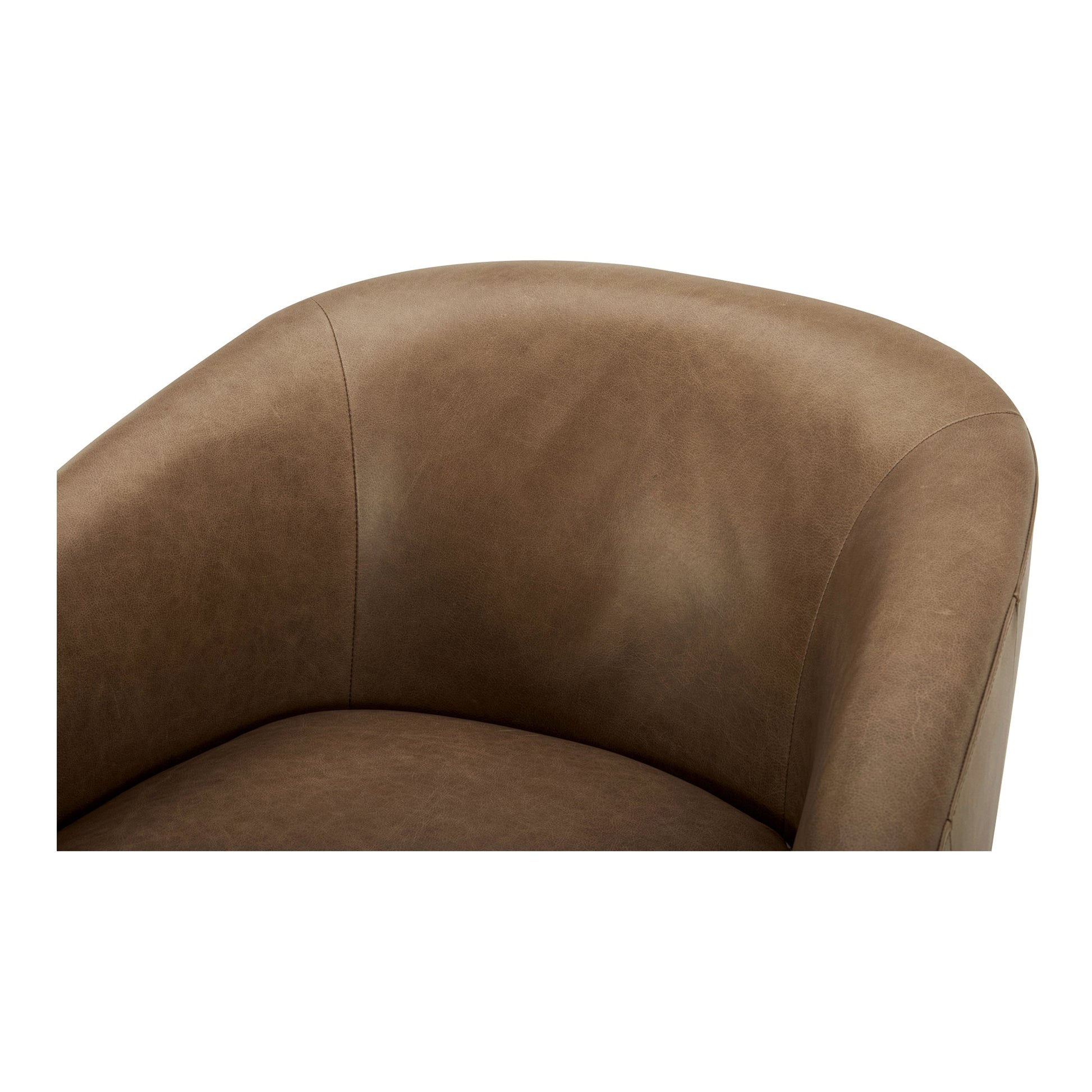 OSCY LEATHER SWIVEL CHAIR TAN-5