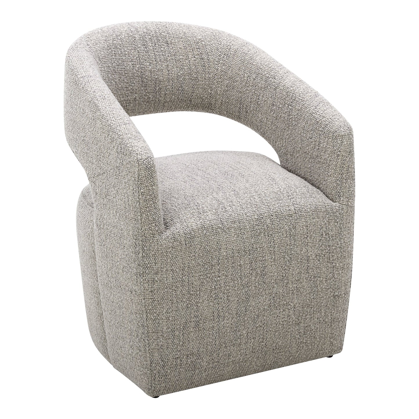 BARROW ROLLING DINING CHAIR PERFORMANCE FABRIC GREY STORM-1