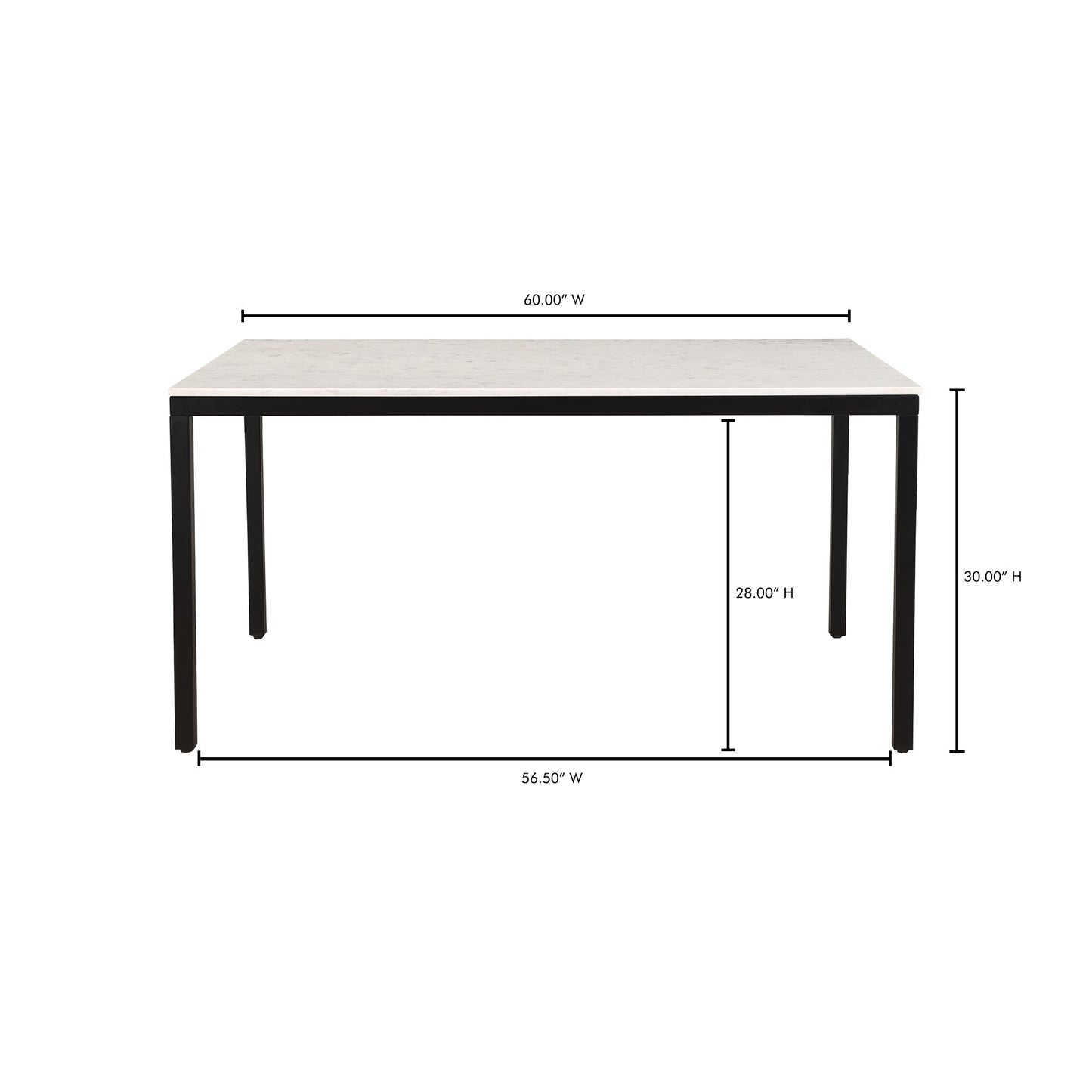 PARSON DINING TABLE WHITE MARBLE-9