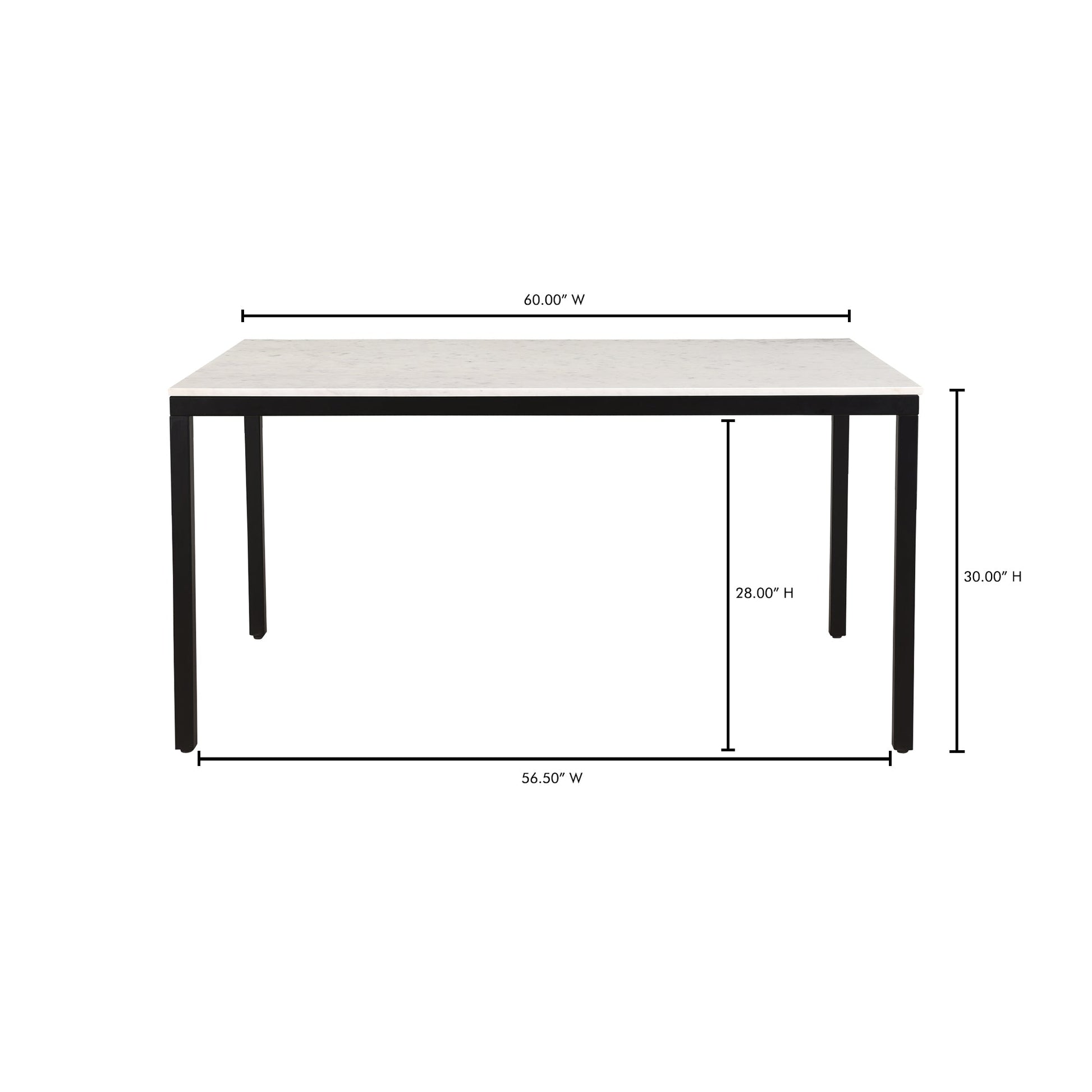 PARSON DINING TABLE WHITE MARBLE-9