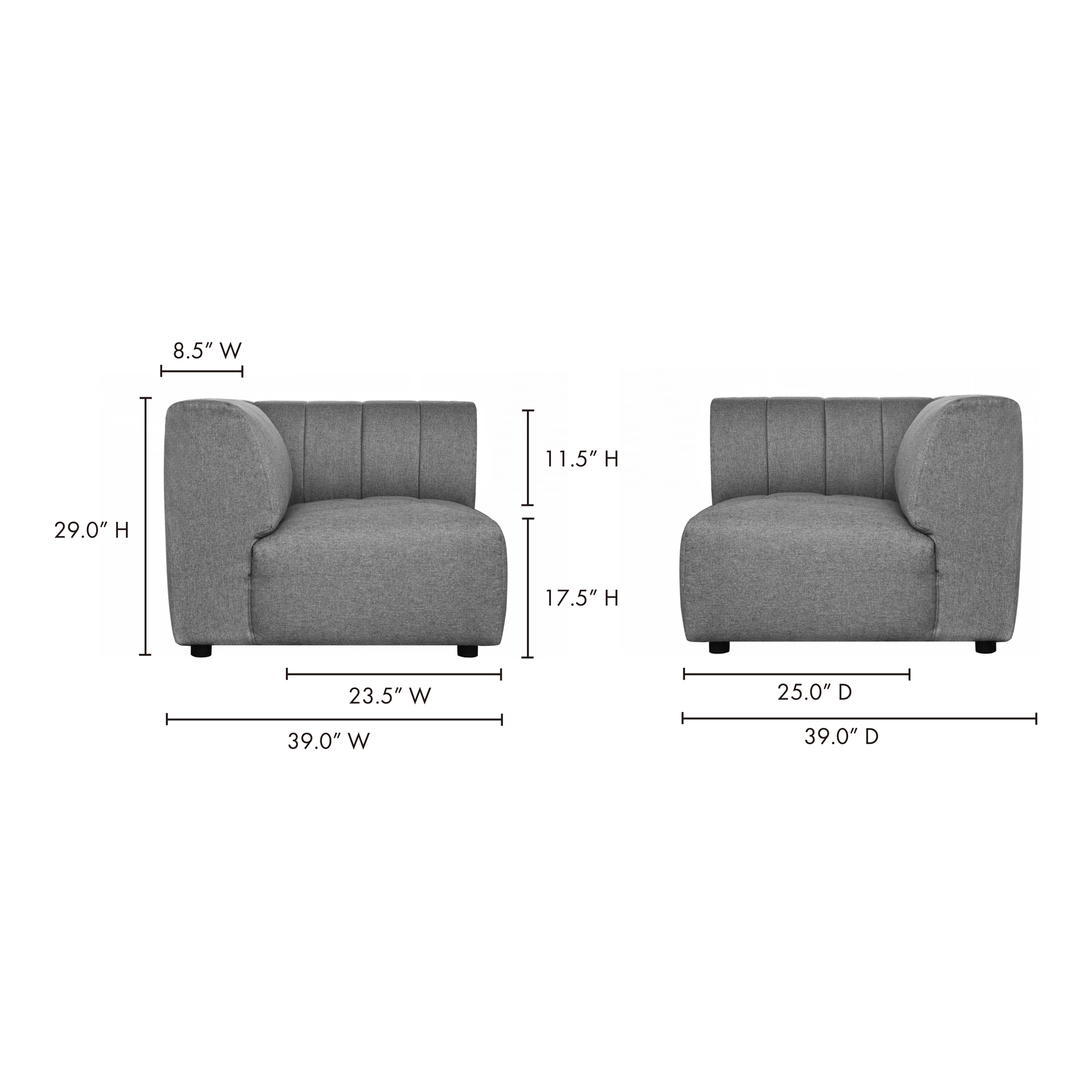 LYRIC CORNER CHAIR GREY-8