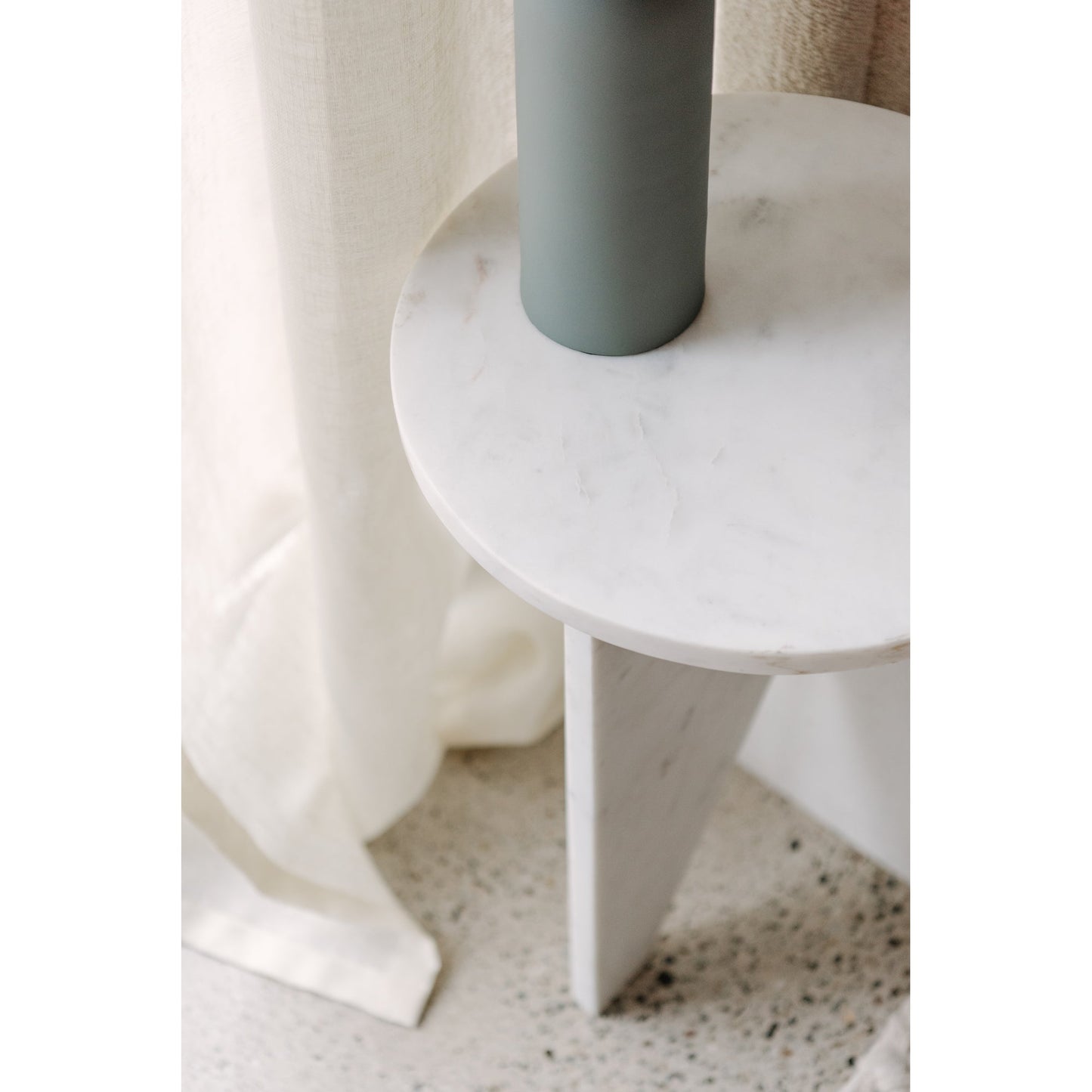 GRACE ACCENT TABLE WHITE MARBLE-6