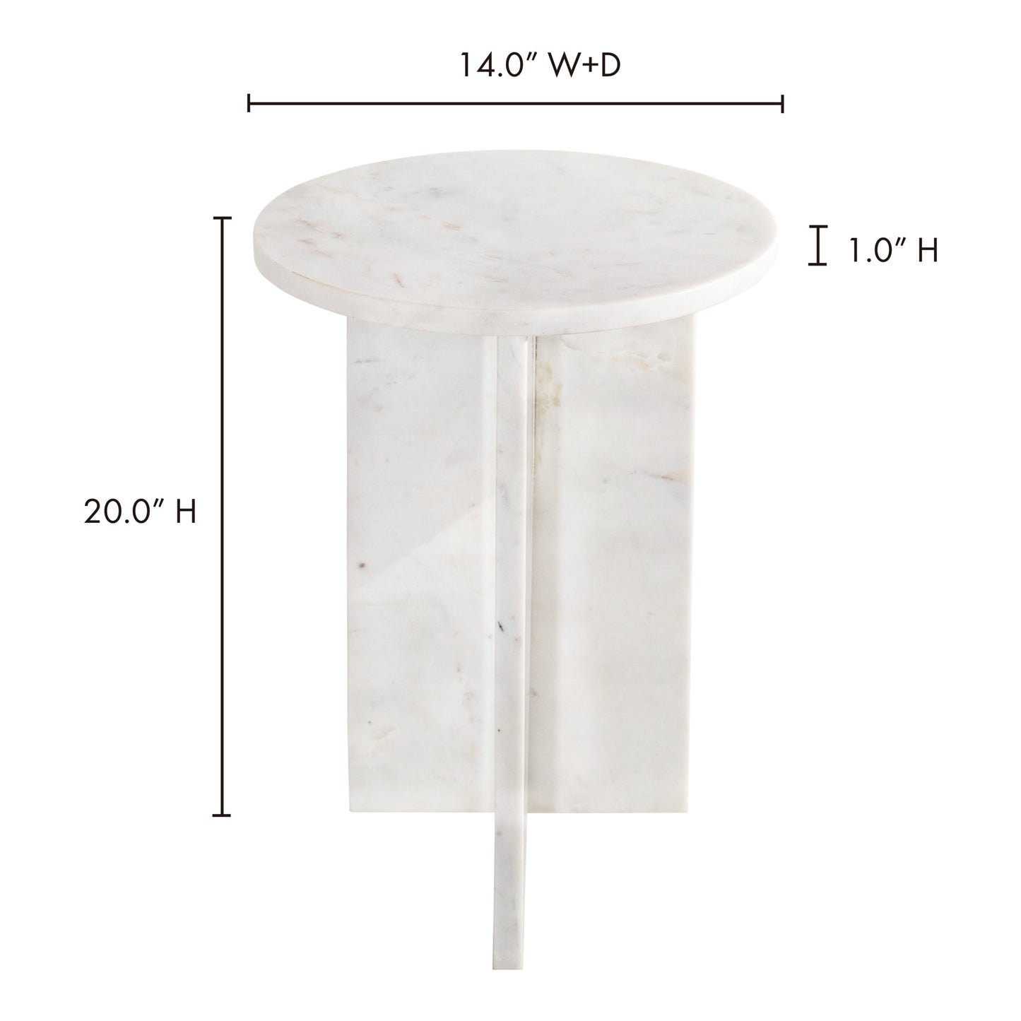 GRACE ACCENT TABLE WHITE MARBLE-9