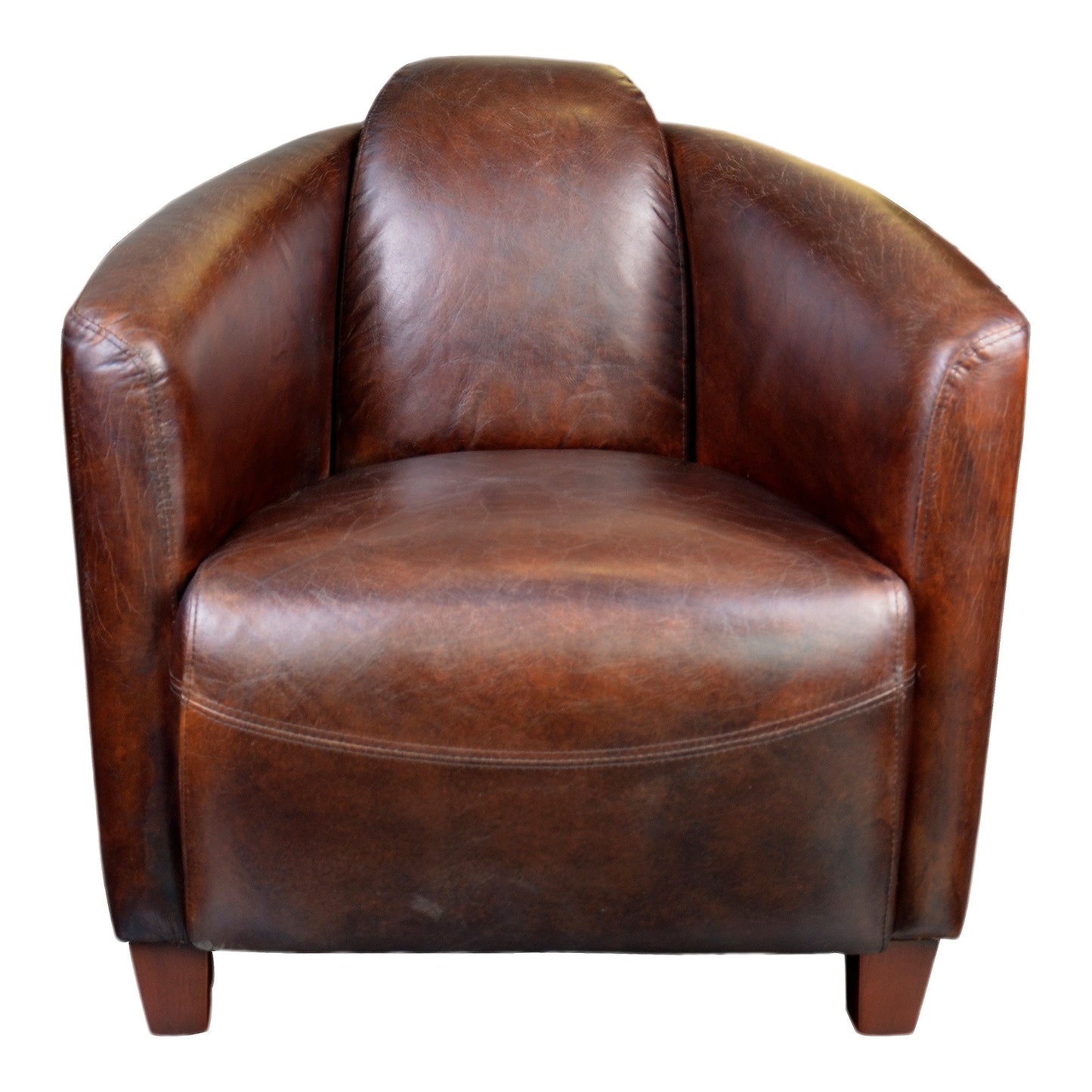 SALZBURG CLUB CHAIR DARK BROWN LEATHER-0