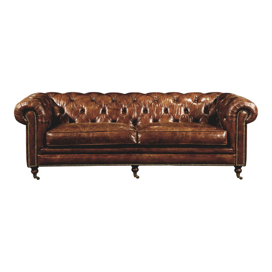 BIRMINGHAM SOFA DARK BROWN LEATHER-0