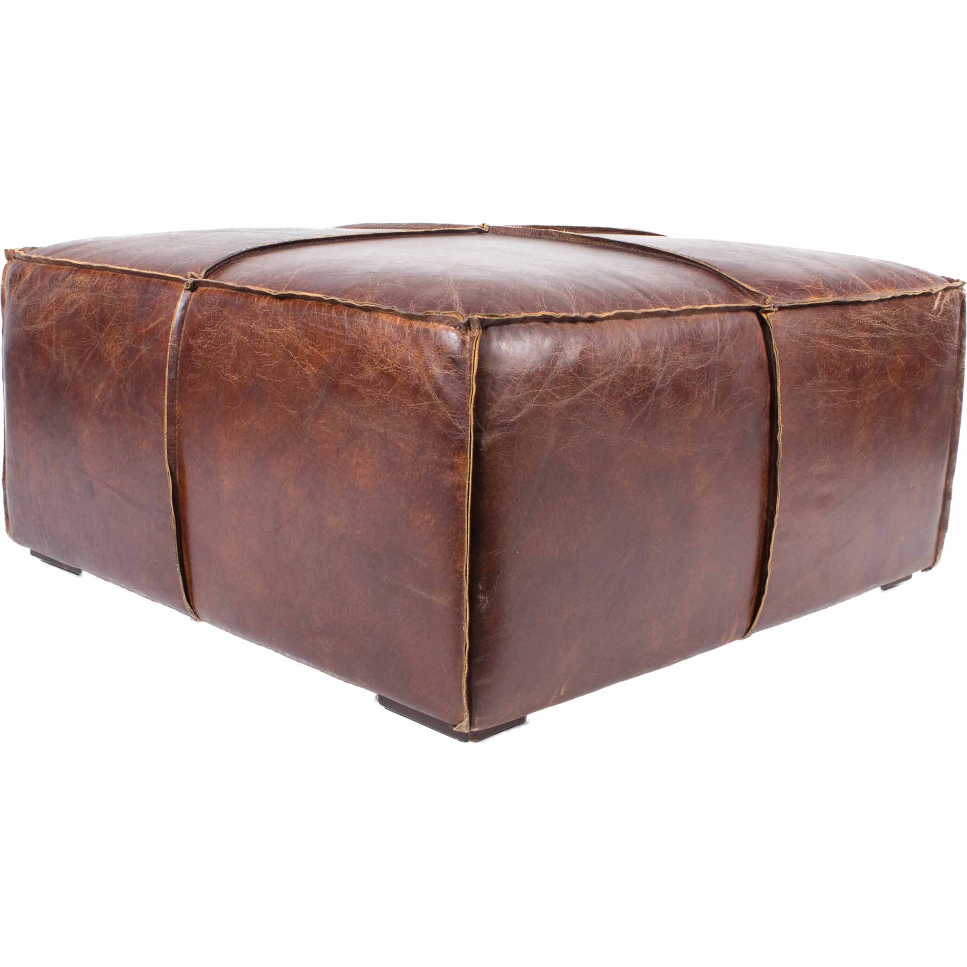 KAPA OTTOMAN DARK BROWN LEATHER-1