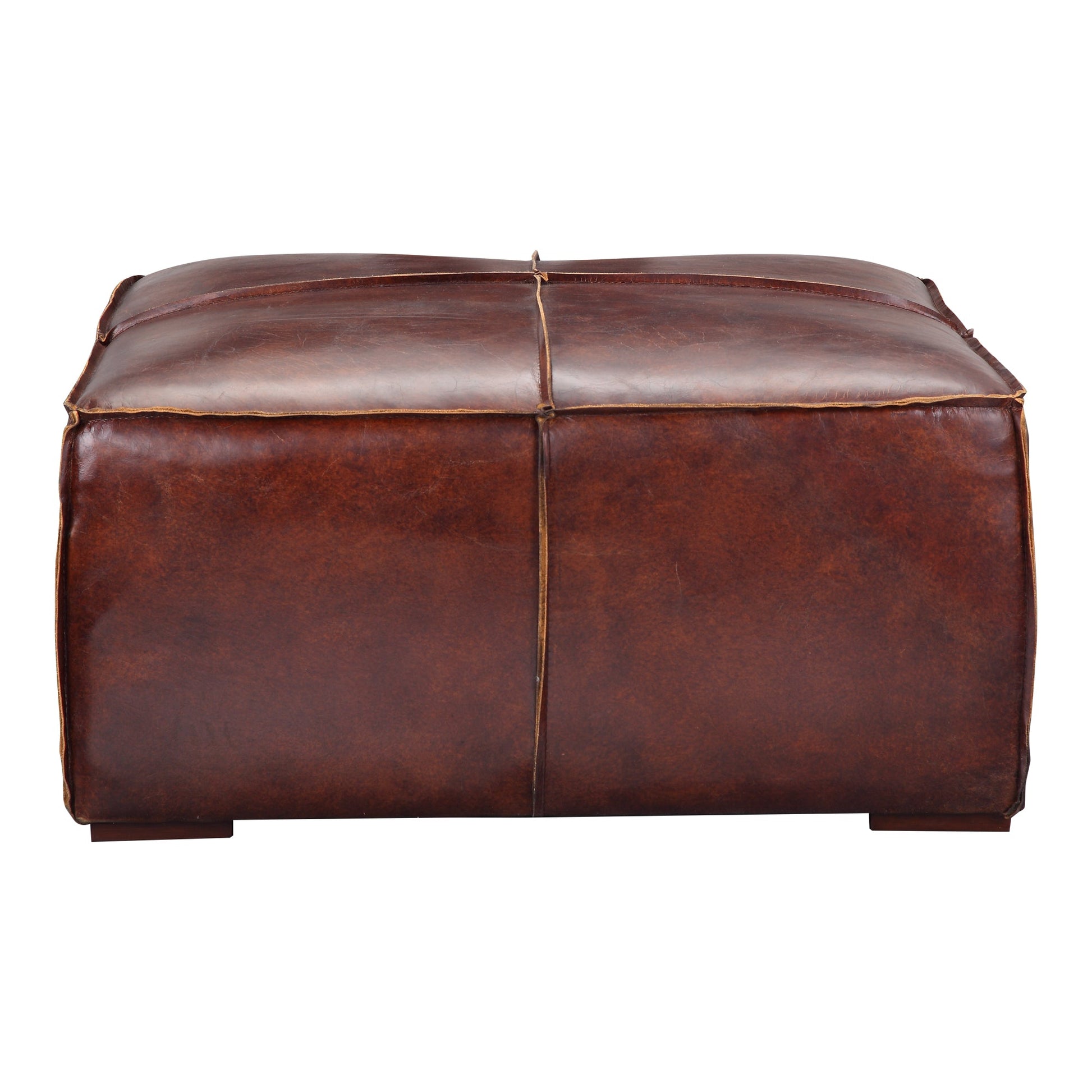 KAPA OTTOMAN DARK BROWN LEATHER-0