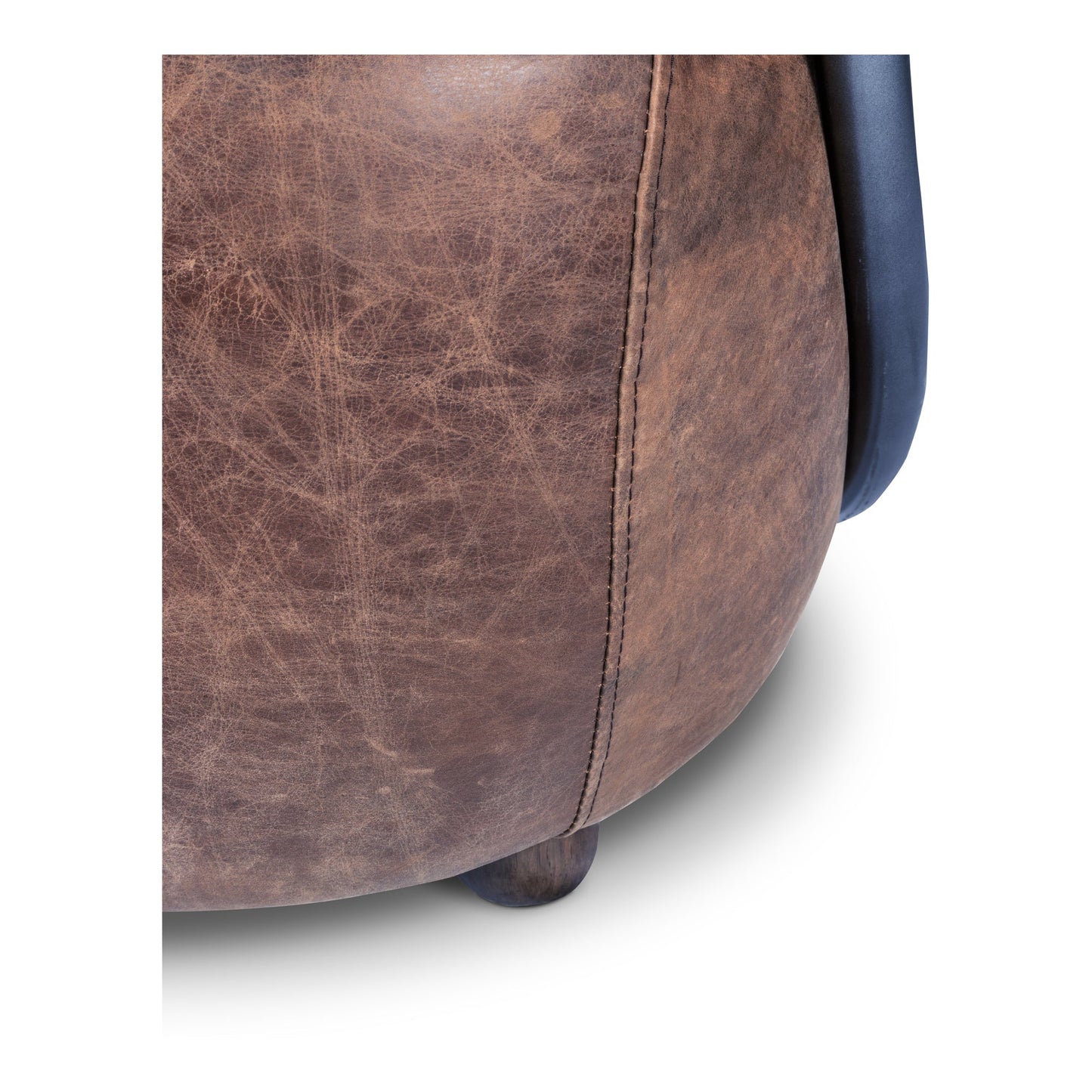 CARLISLE CLUB CHAIR GRAZED BROWN LEATHER-7