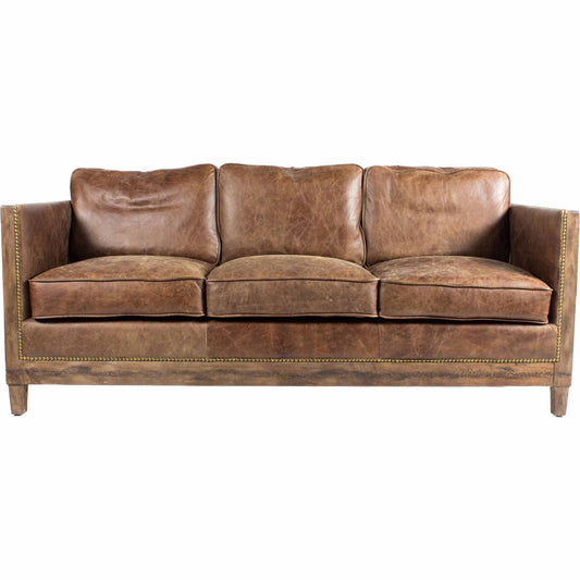 DARLINGTON SOFA GRAZED BROWN LEATHER-0