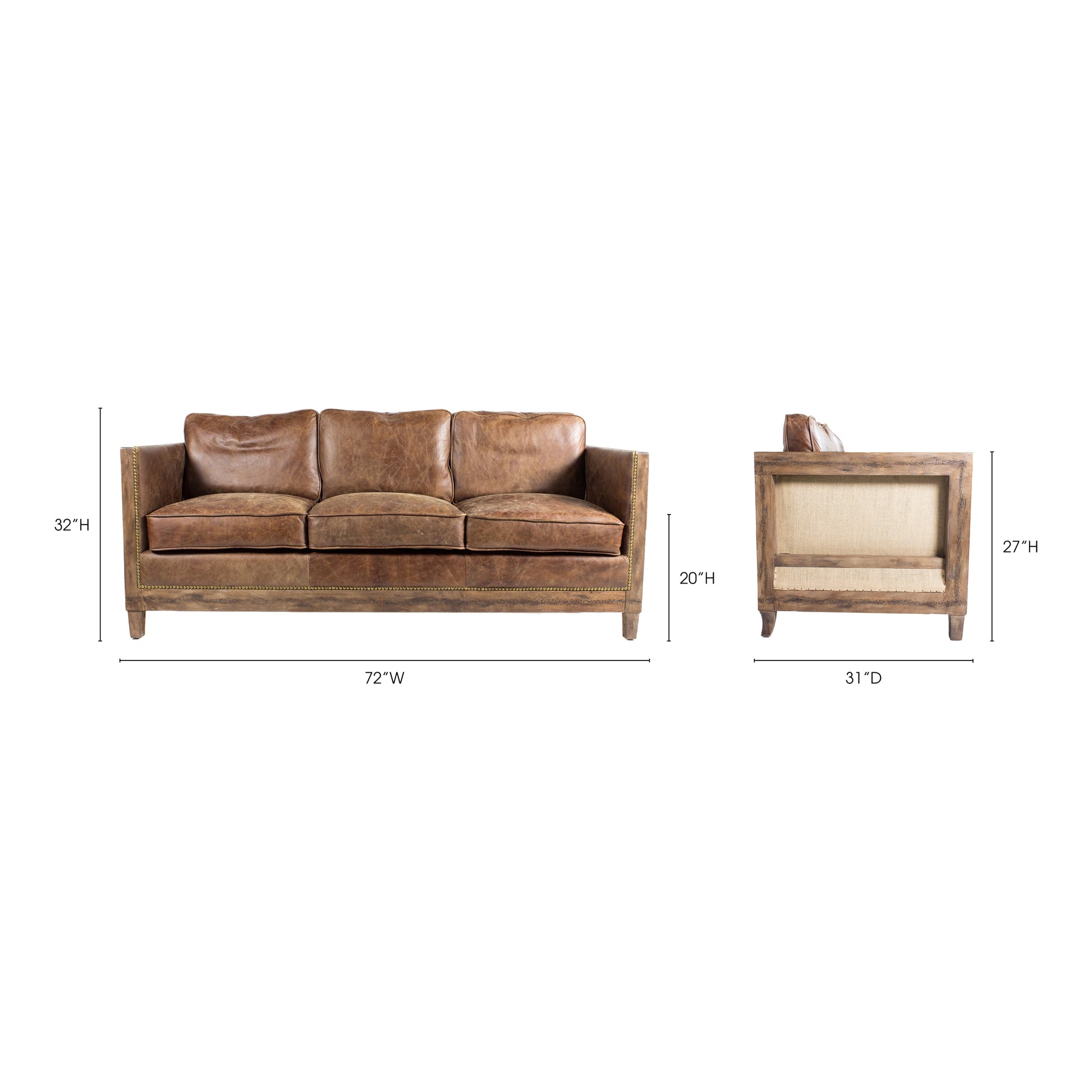 DARLINGTON SOFA GRAZED BROWN LEATHER-9