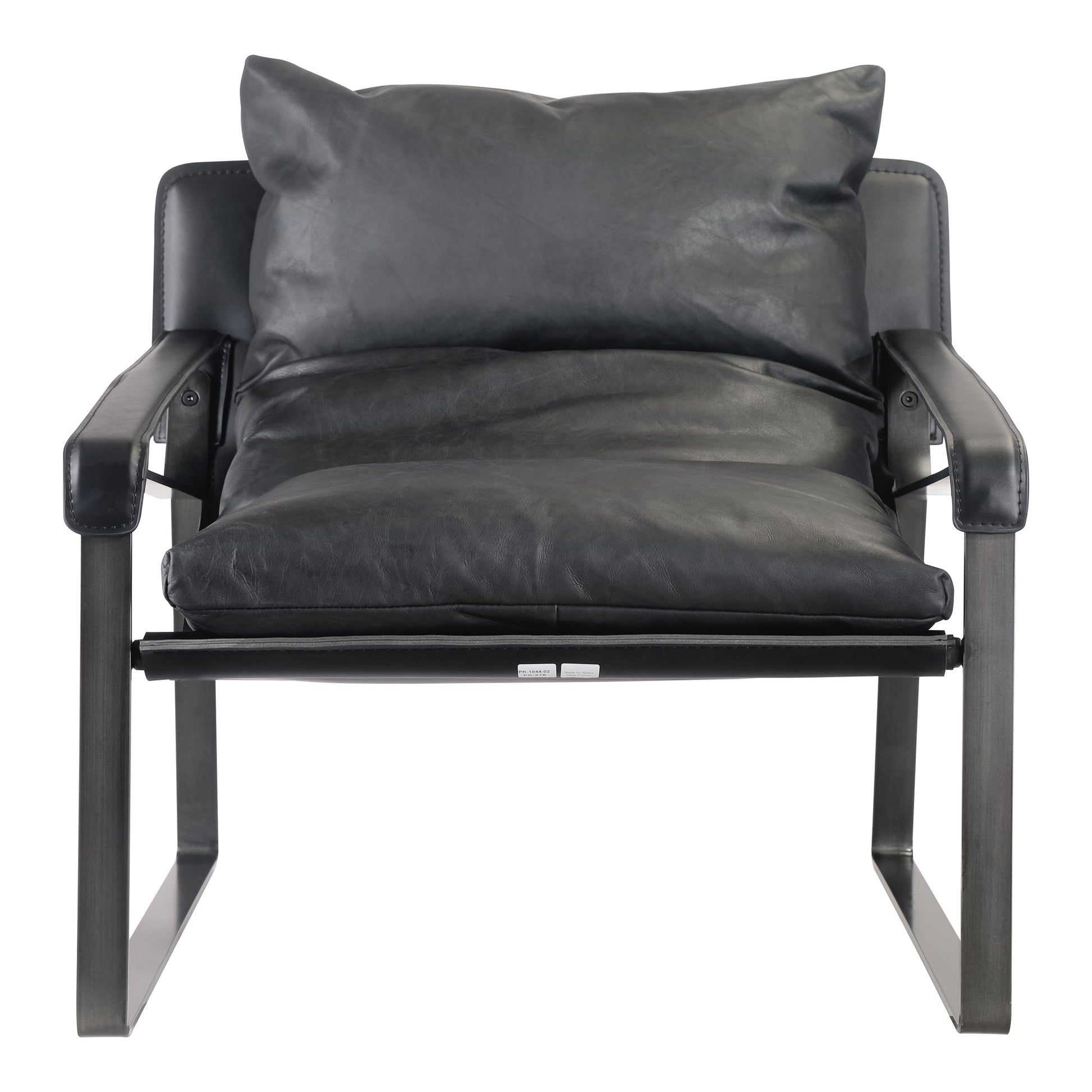 CONNOR CLUB CHAIR ONYX BLACK LEATHER-0