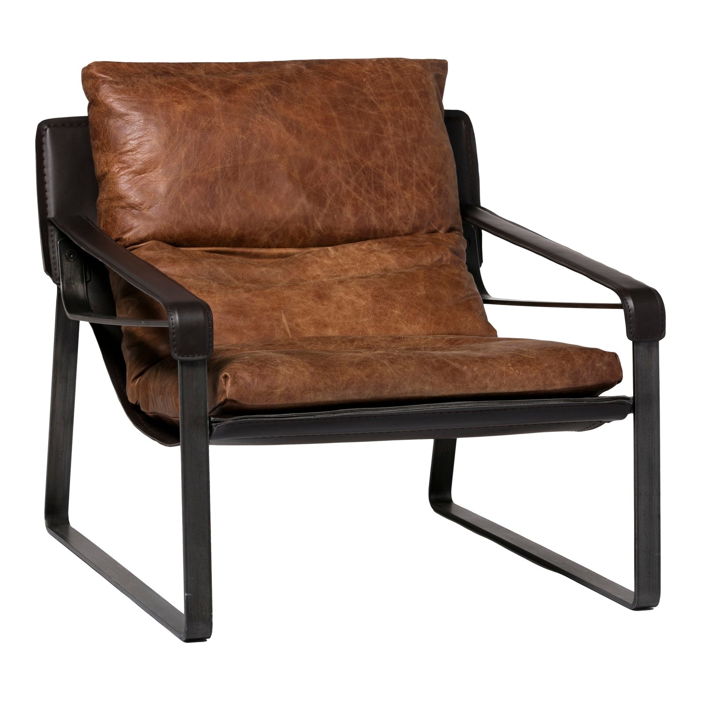 CONNOR CLUB CHAIR OPEN ROAD BROWN LEATHER-1