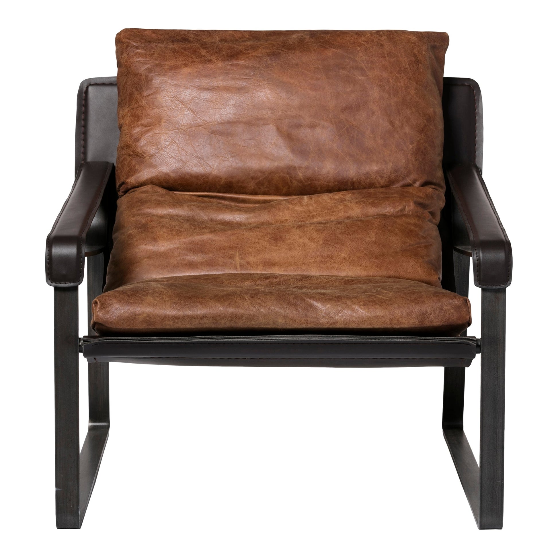 CONNOR CLUB CHAIR OPEN ROAD BROWN LEATHER-0